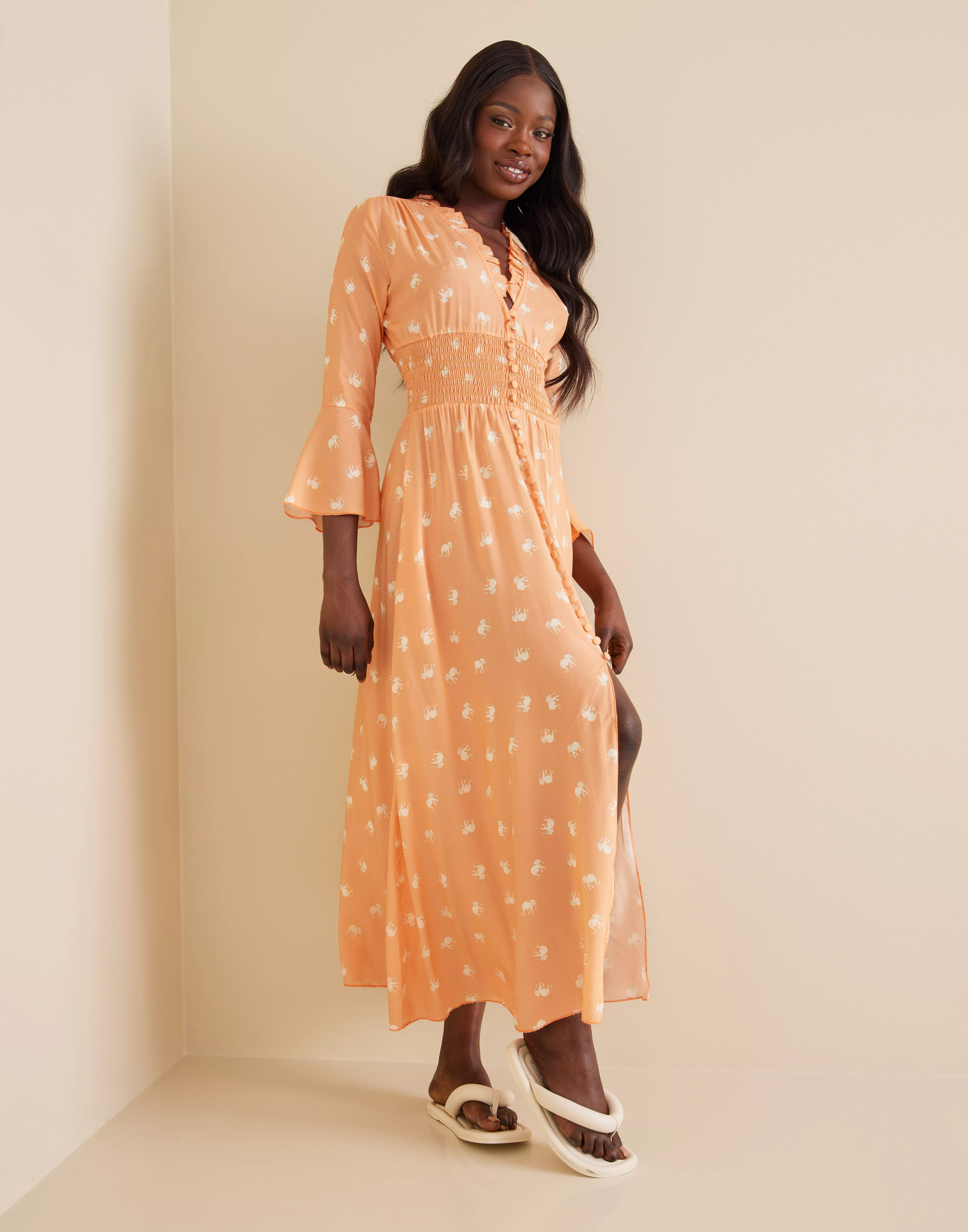 Buy American Dreams Sally Long Dress - Peach |