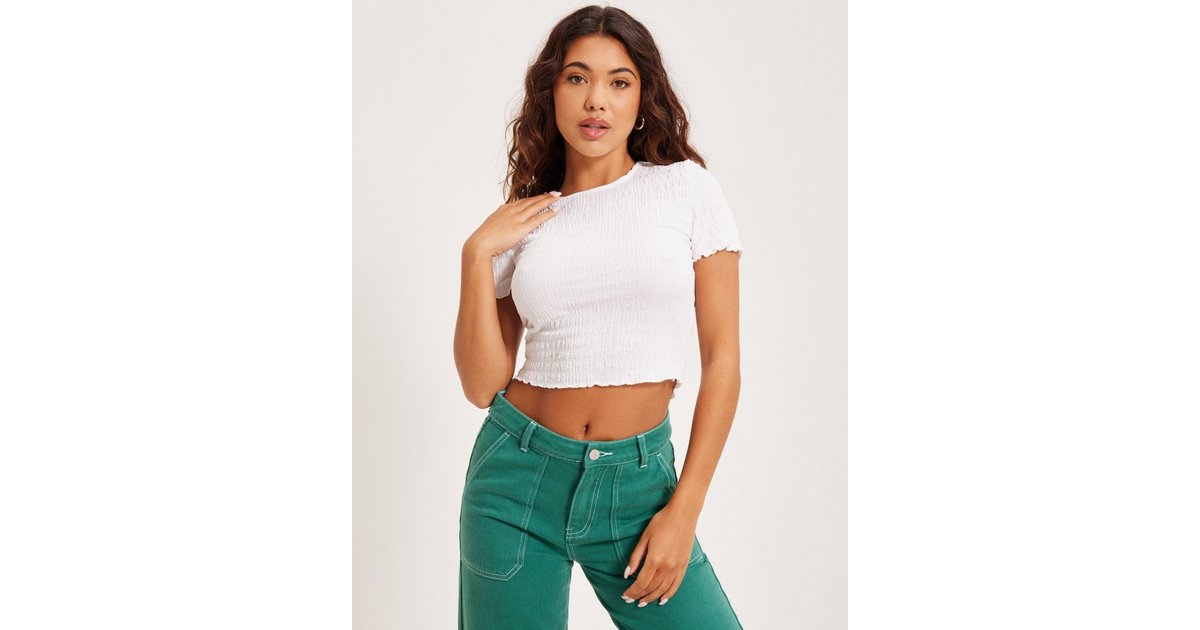 Buy Vero Moda VMNYNNE SS CROP TOP JRS RPT - Bright White 