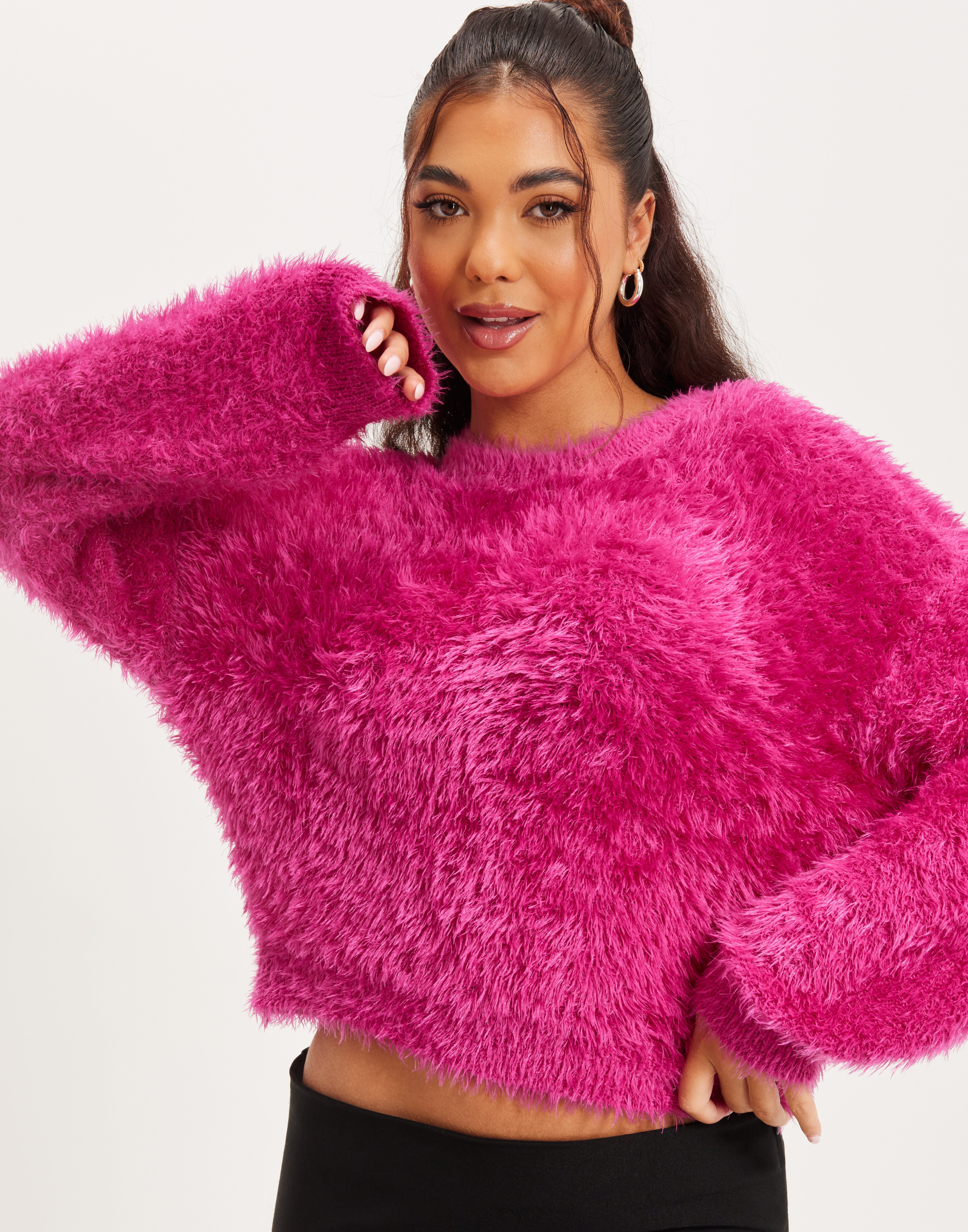 Nly by Nelly LOVELY CHUNKY Jumper pink レディース