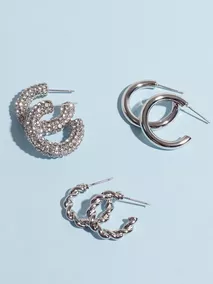 Silver Strass Earrings