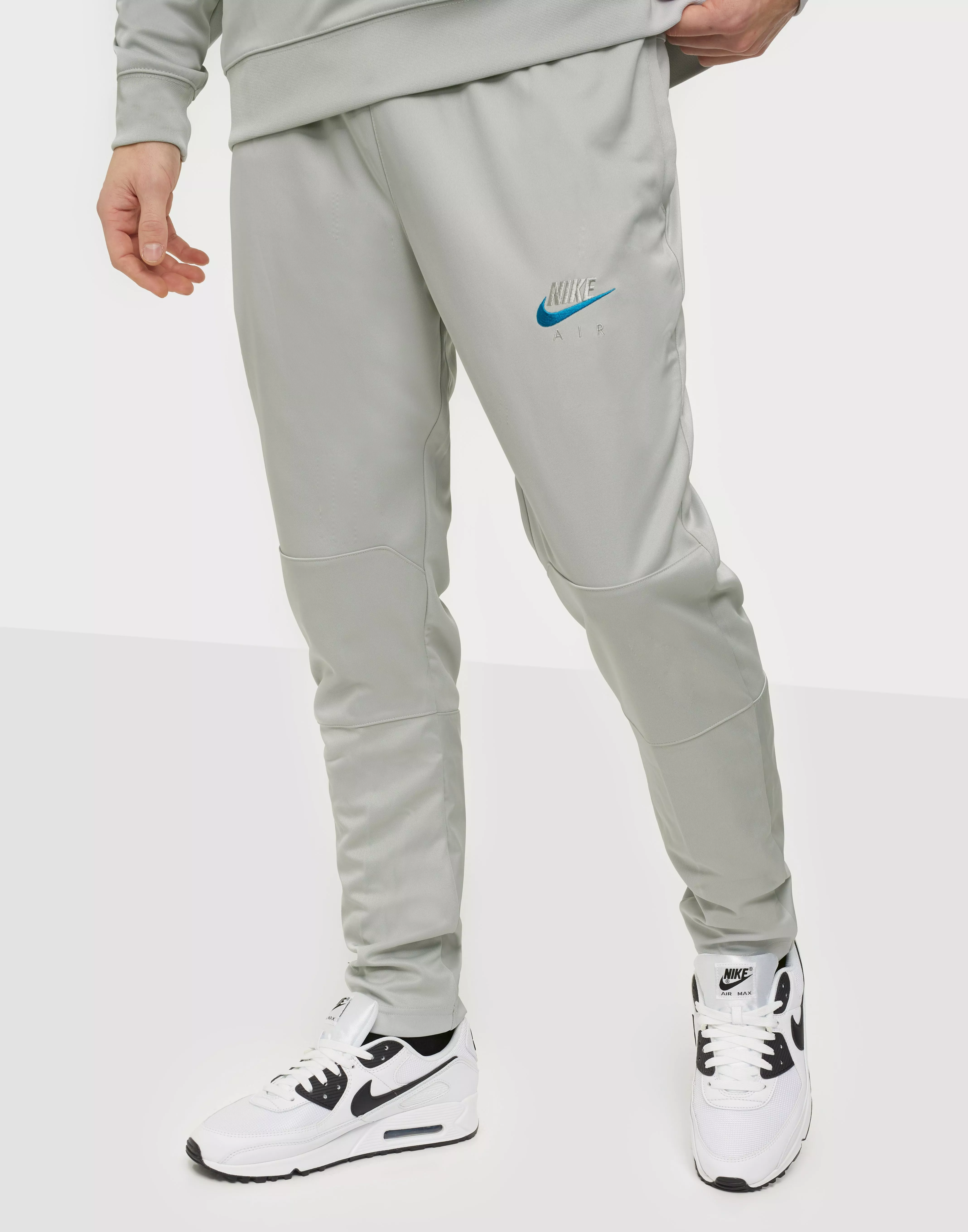 Nike double swoosh track pants grey sale