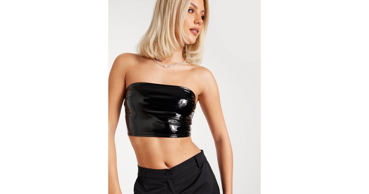 Buy Nelly Vinyl Tube Top - Red