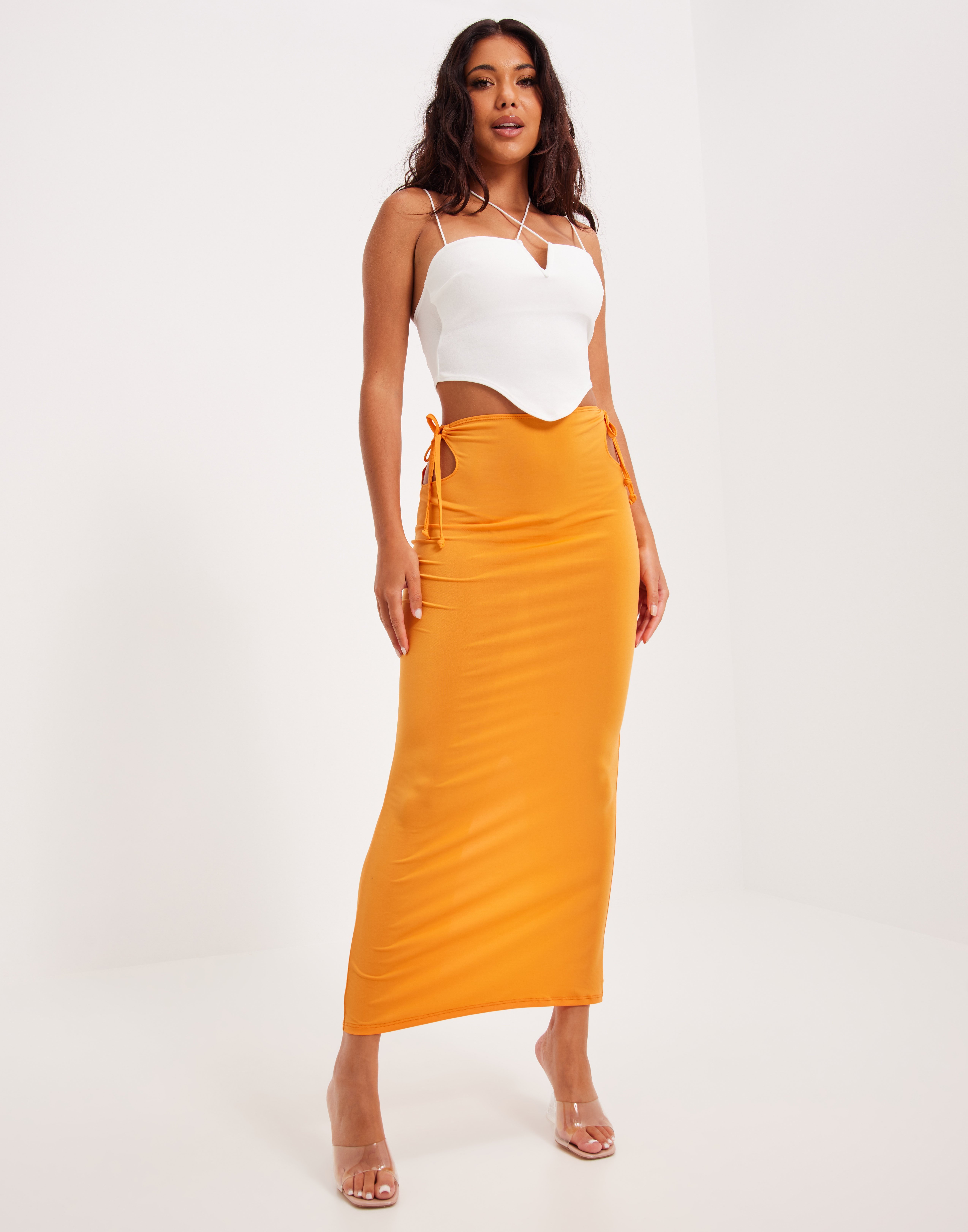 cheap orange skirt