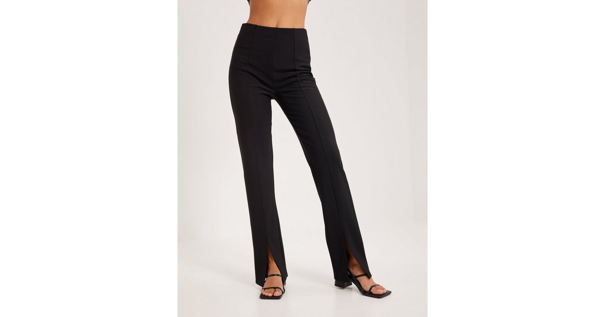 Buy Vila VISTINAS HW SLIT PANTS/SU - Black | Nelly.com