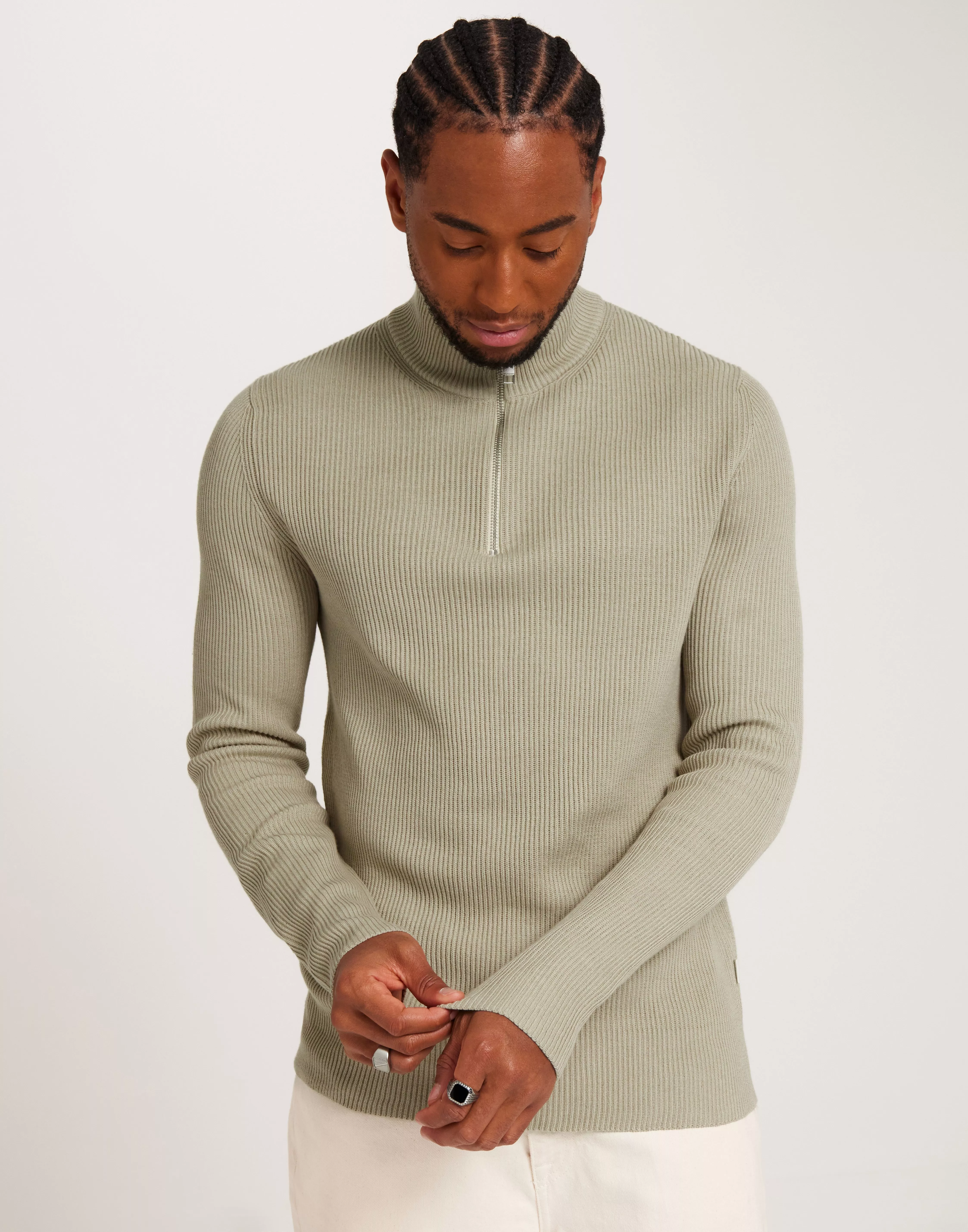 Buy Jack & Jones JPRCCPERFECT KNIT HALF ZIP SN - Island Fossil