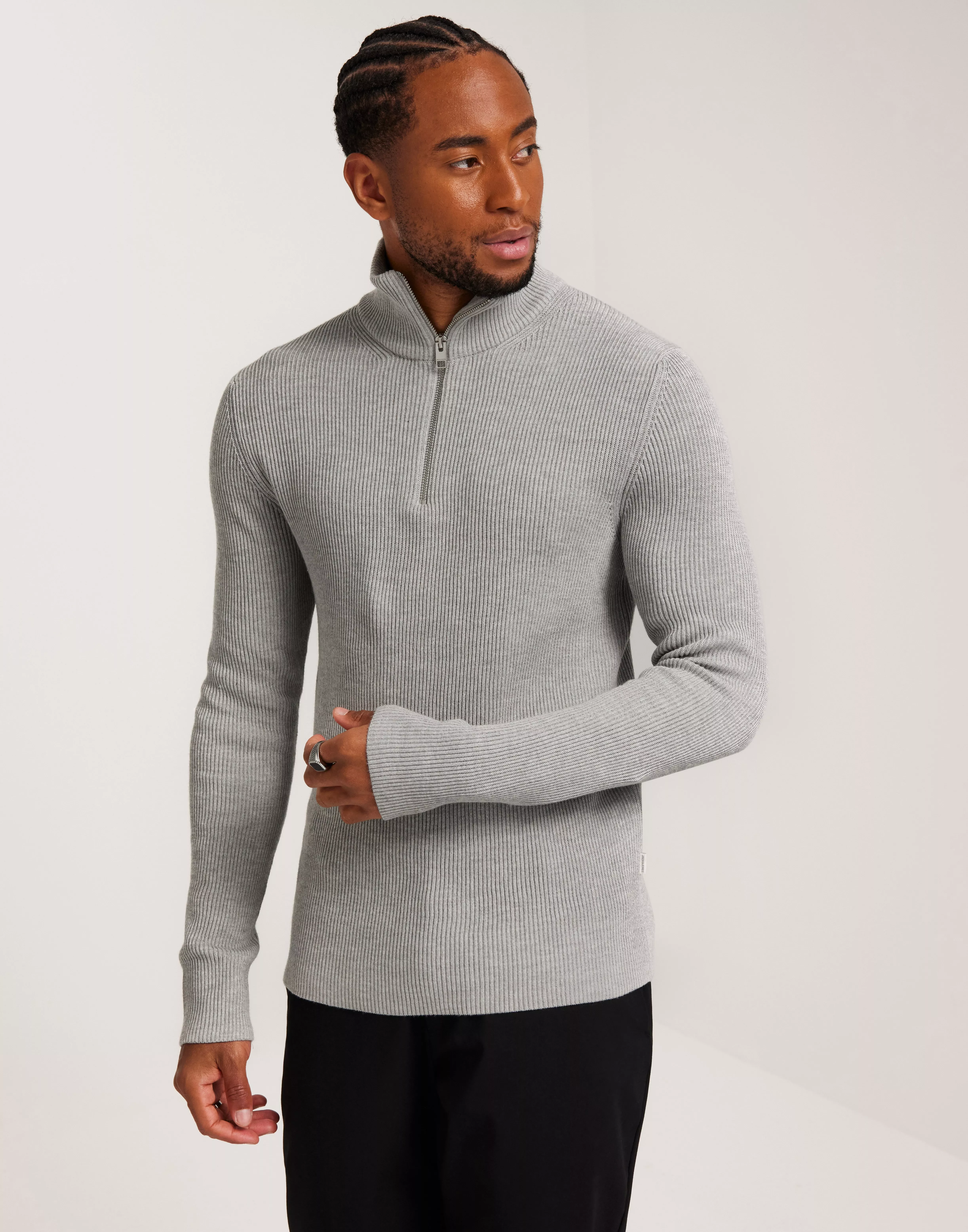 Grey half 2024 zip jumper