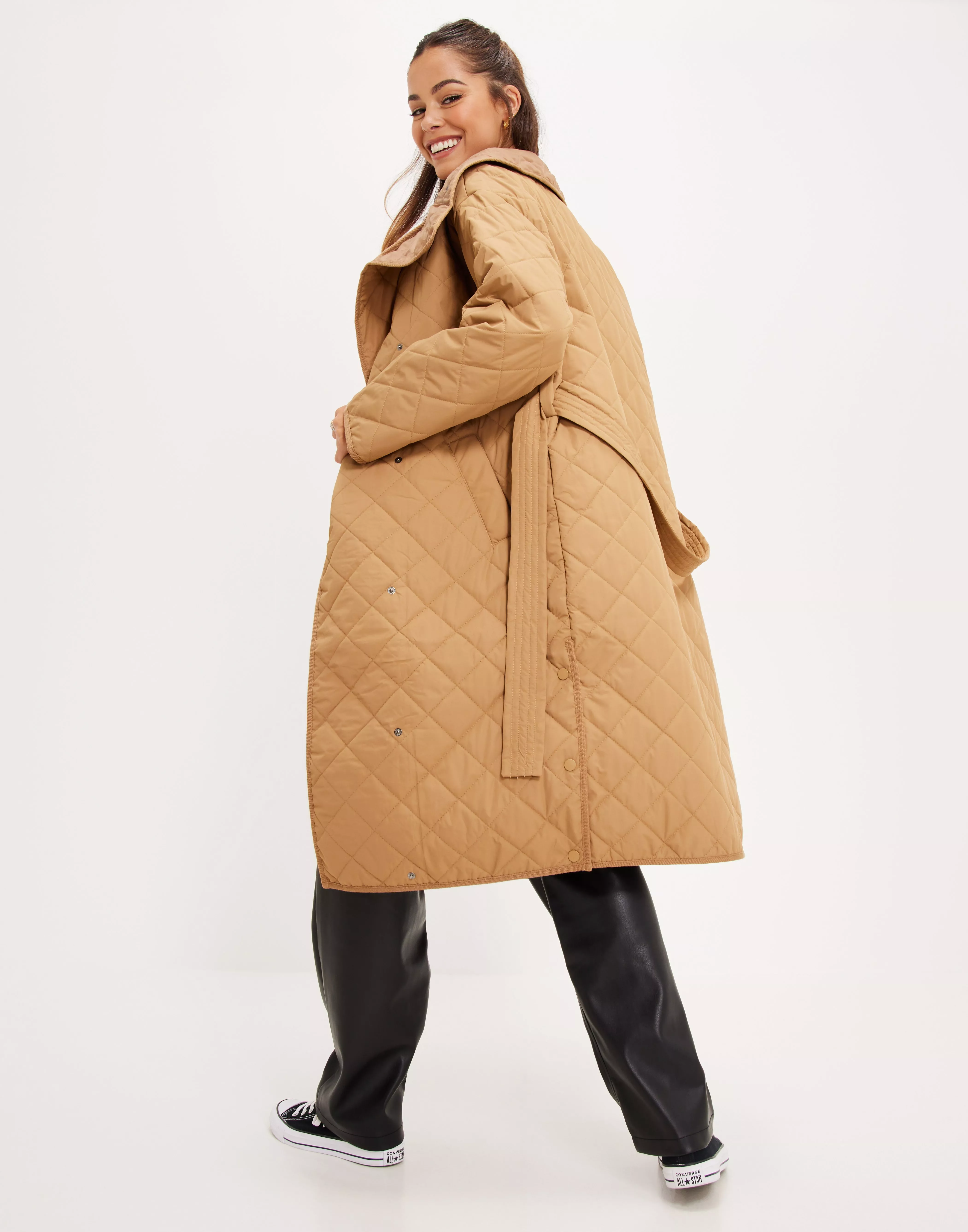 Buy Vero Moda VMADELAKIM LONG COAT GA BOOS - Tigers Eye