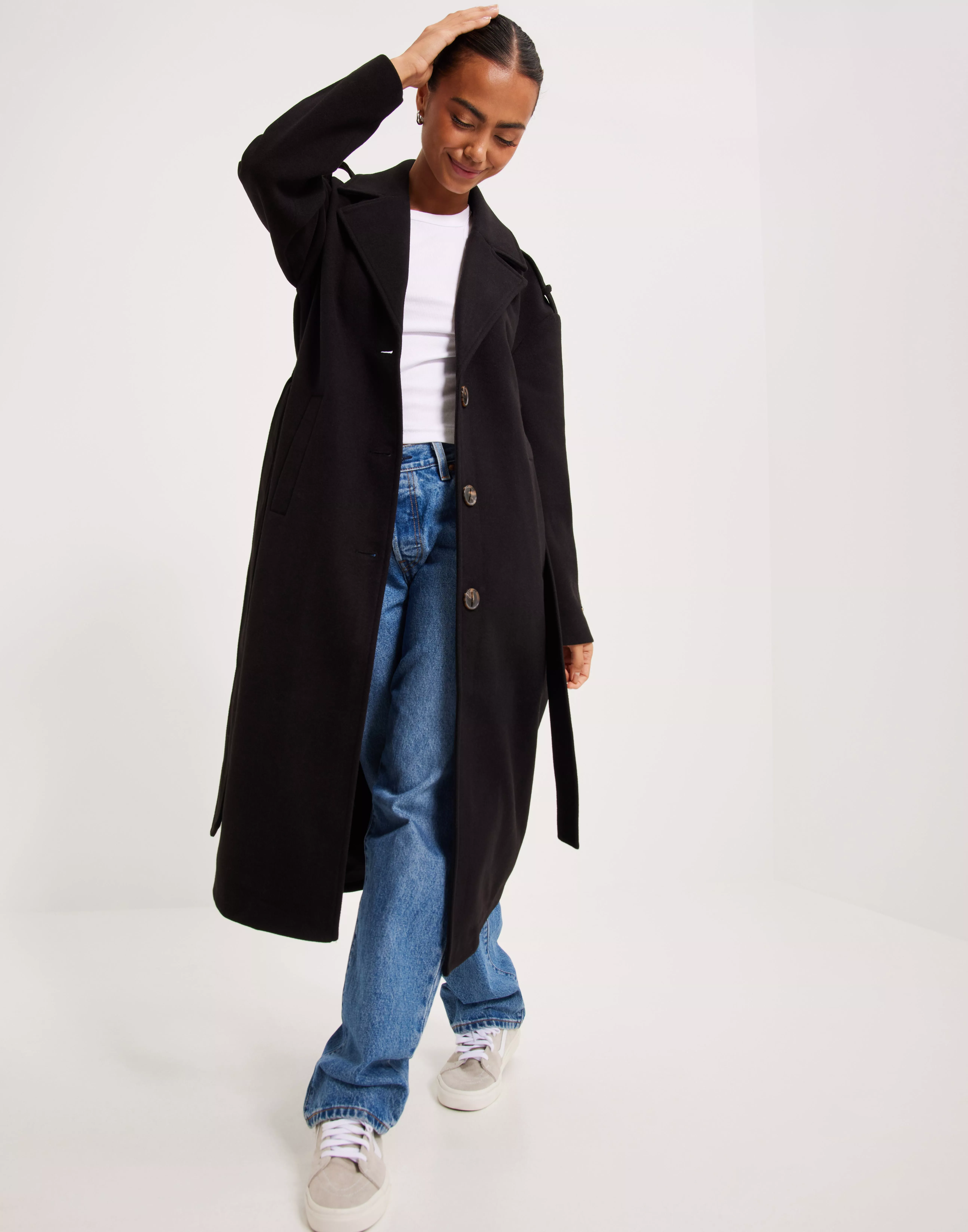 LONG ONLNEWEMMA - COAT CS Black Only OTW Buy