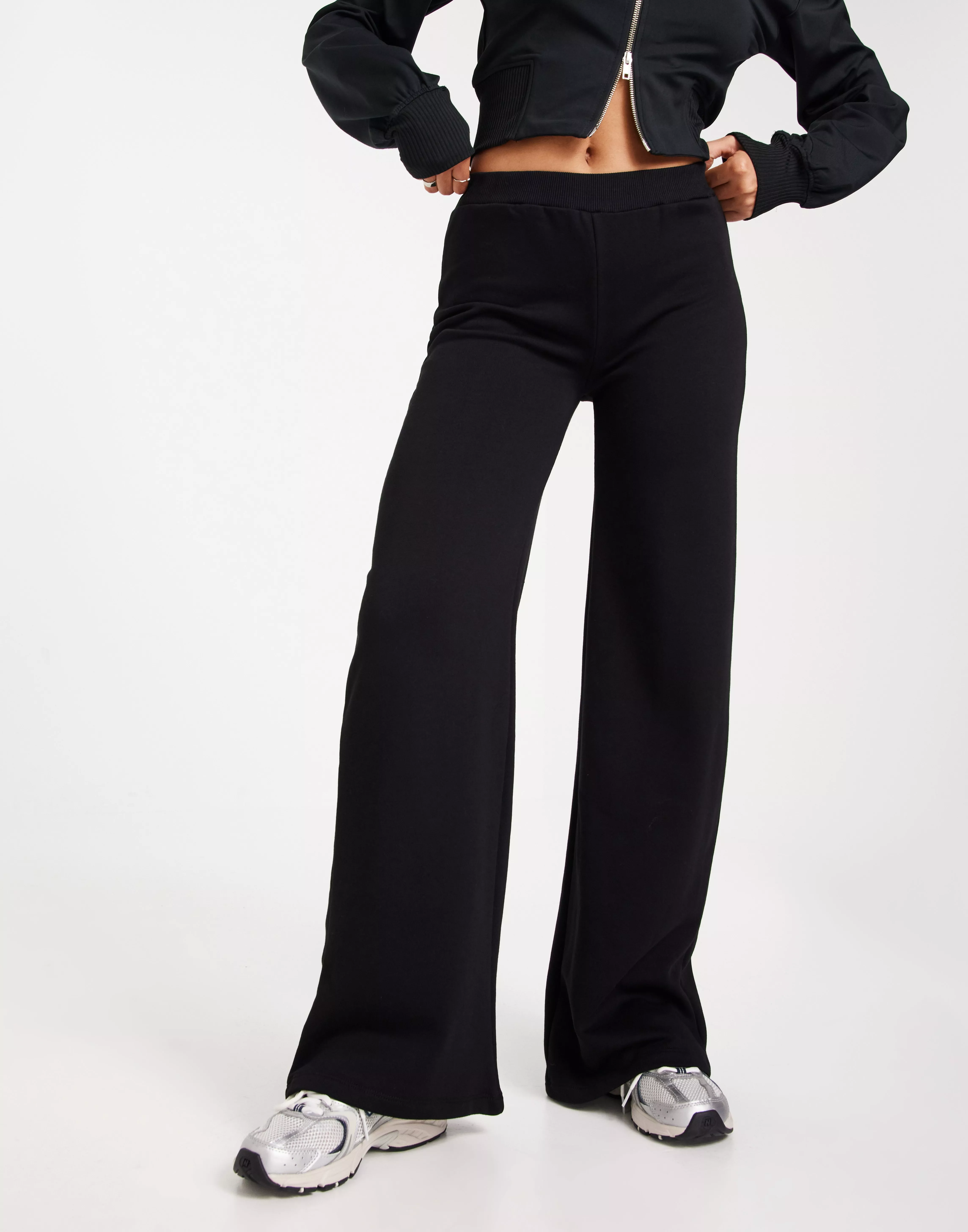 Black loose track pants hot sale