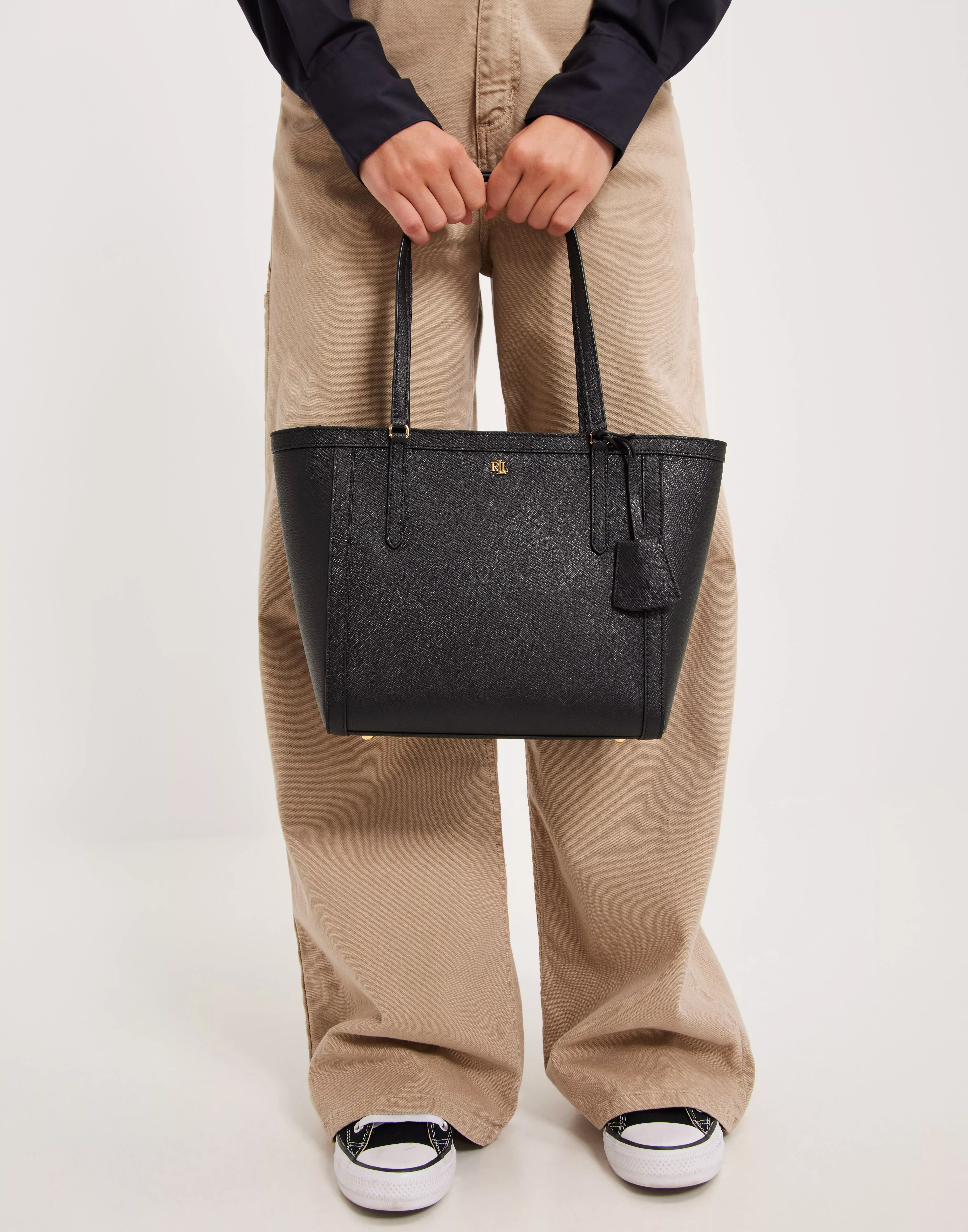 Lauren Ralph Lauren CLARE TOTE LARGE - Handbag - black 