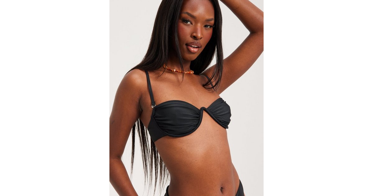 Buy Nelly Shell Bikini Bandeau Black Nelly