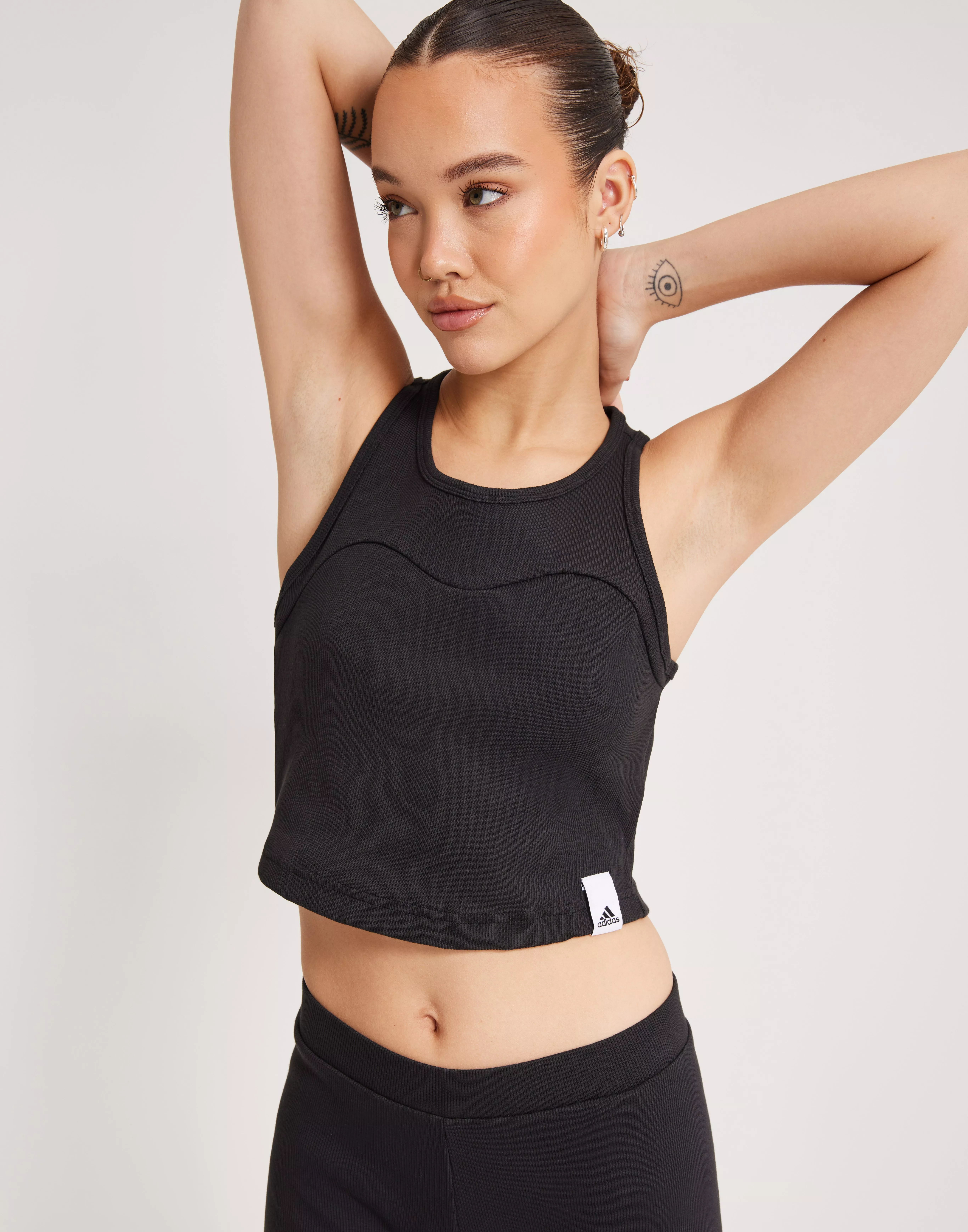 Adidas ribbed sales bra top