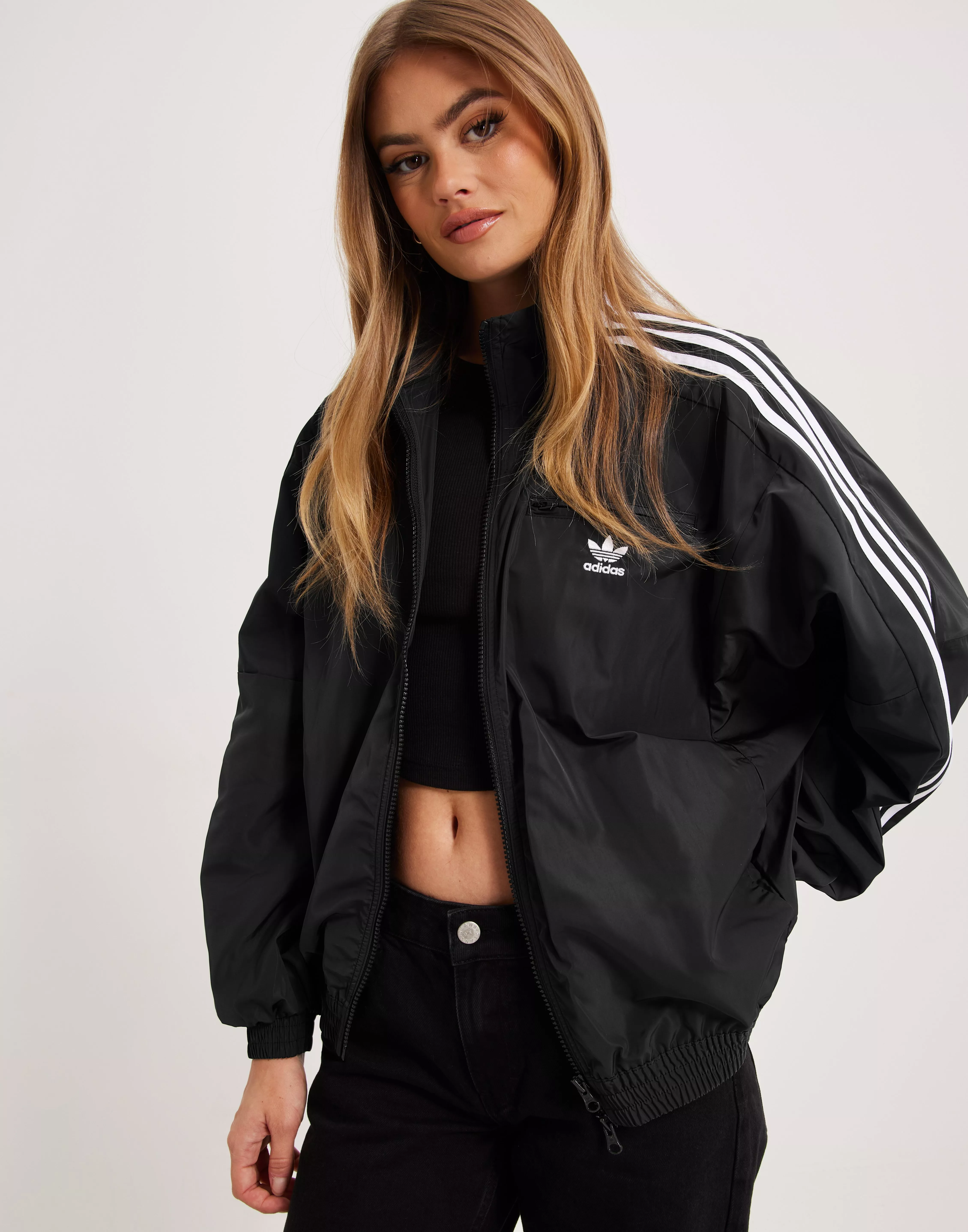 Black track jacket outlet adidas