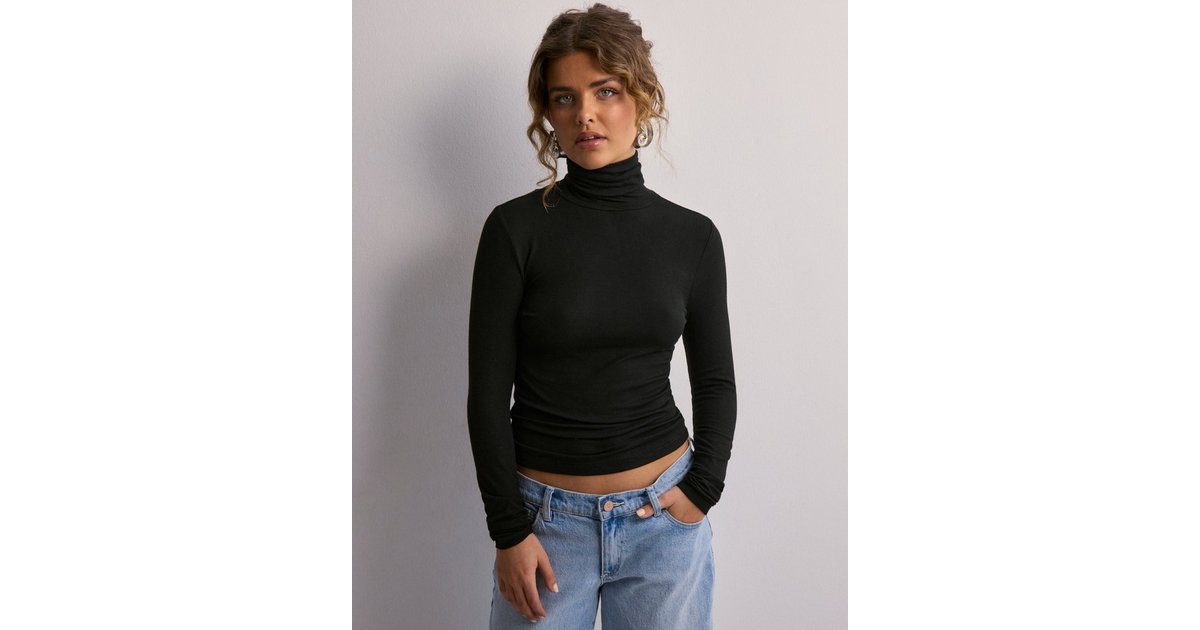 Buy Only NECK TOP - JRS ROLL NOOS Black ONLSILLE