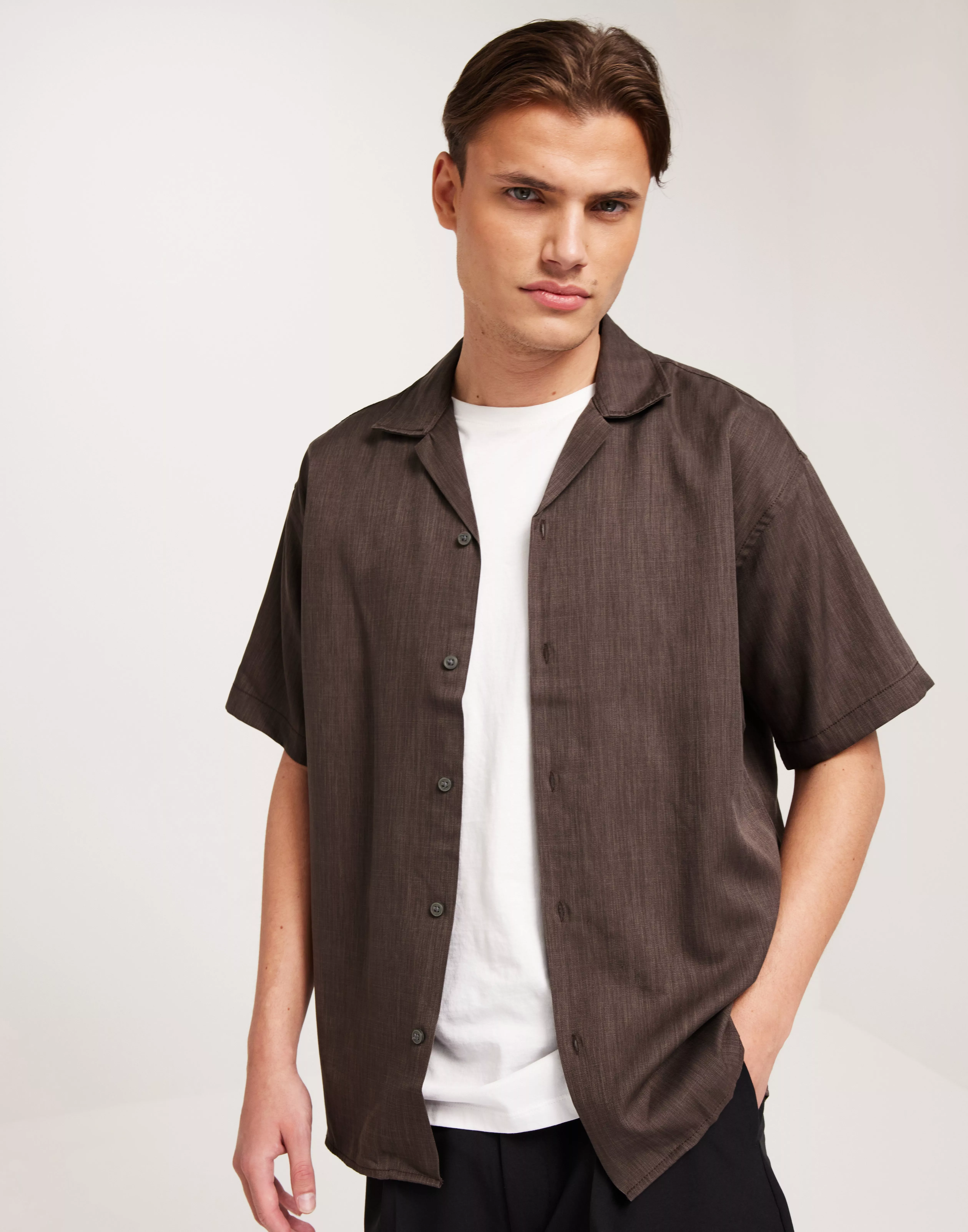 Buy Jack & Jones JPRBLUJUDE CAMP COLLAR SHIRT S/S LN - Bracken