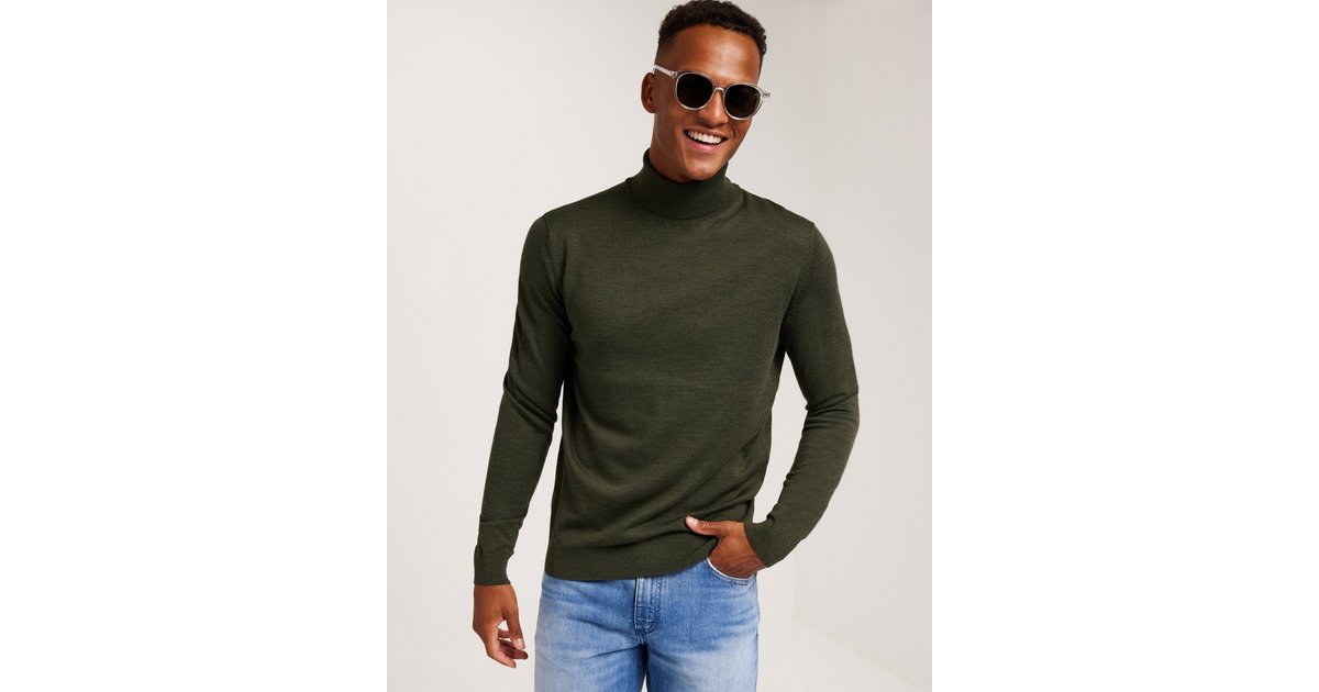 Textured Roll-Neck Sweater for Men