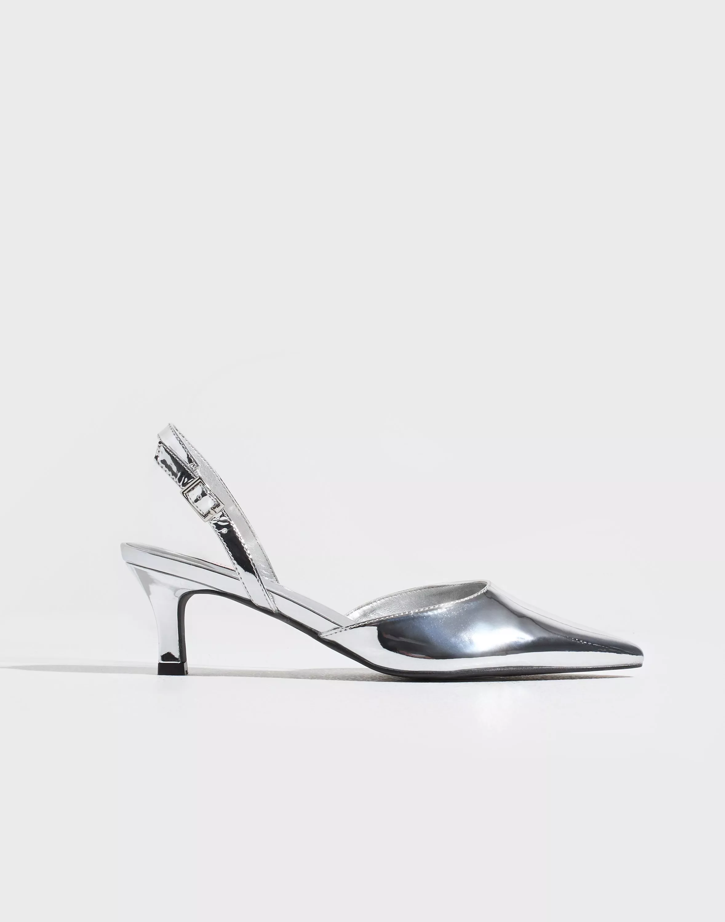 Buy Nelly Pointy Low Heel - Silver | Nelly.com