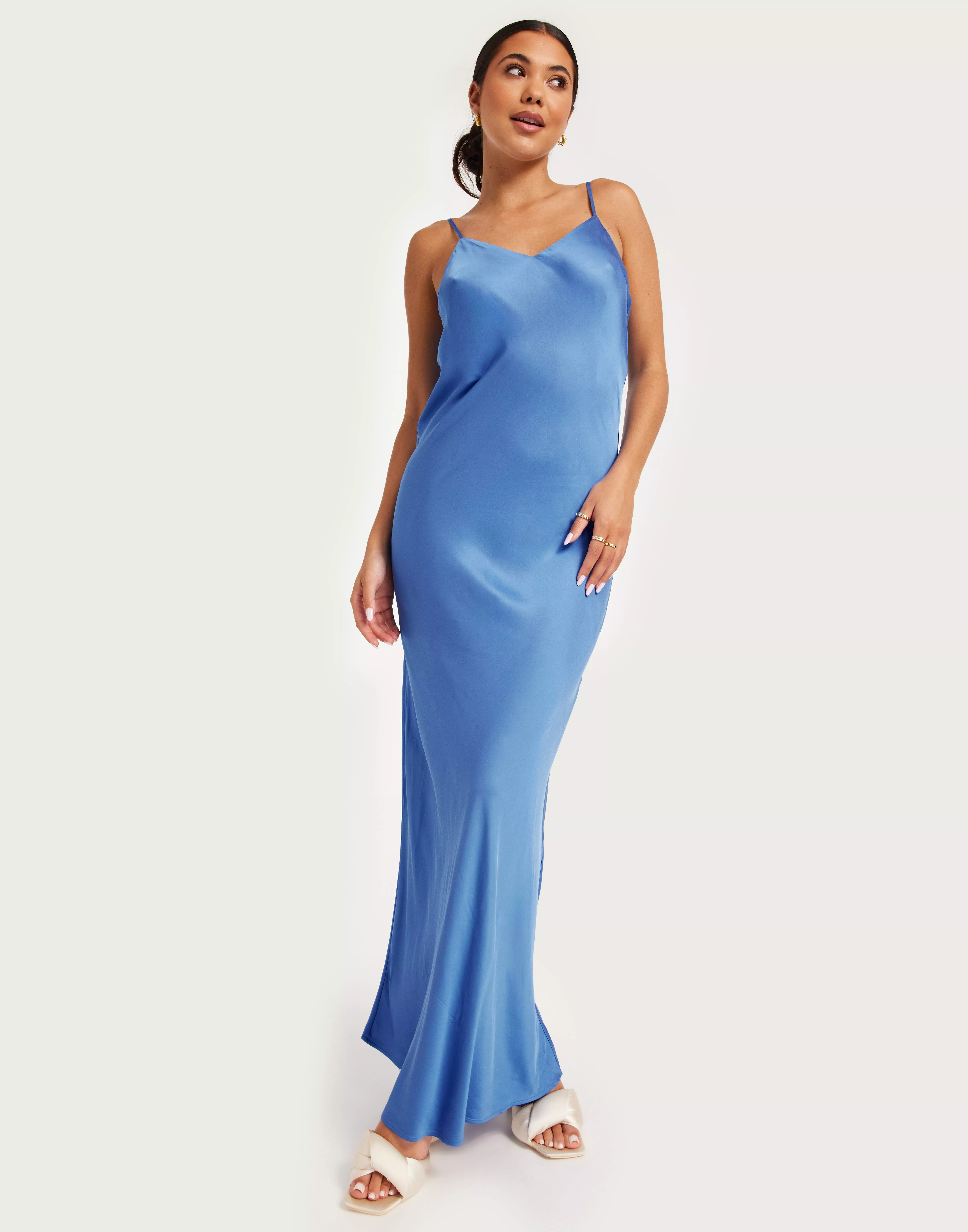 Strap hotsell satin dress