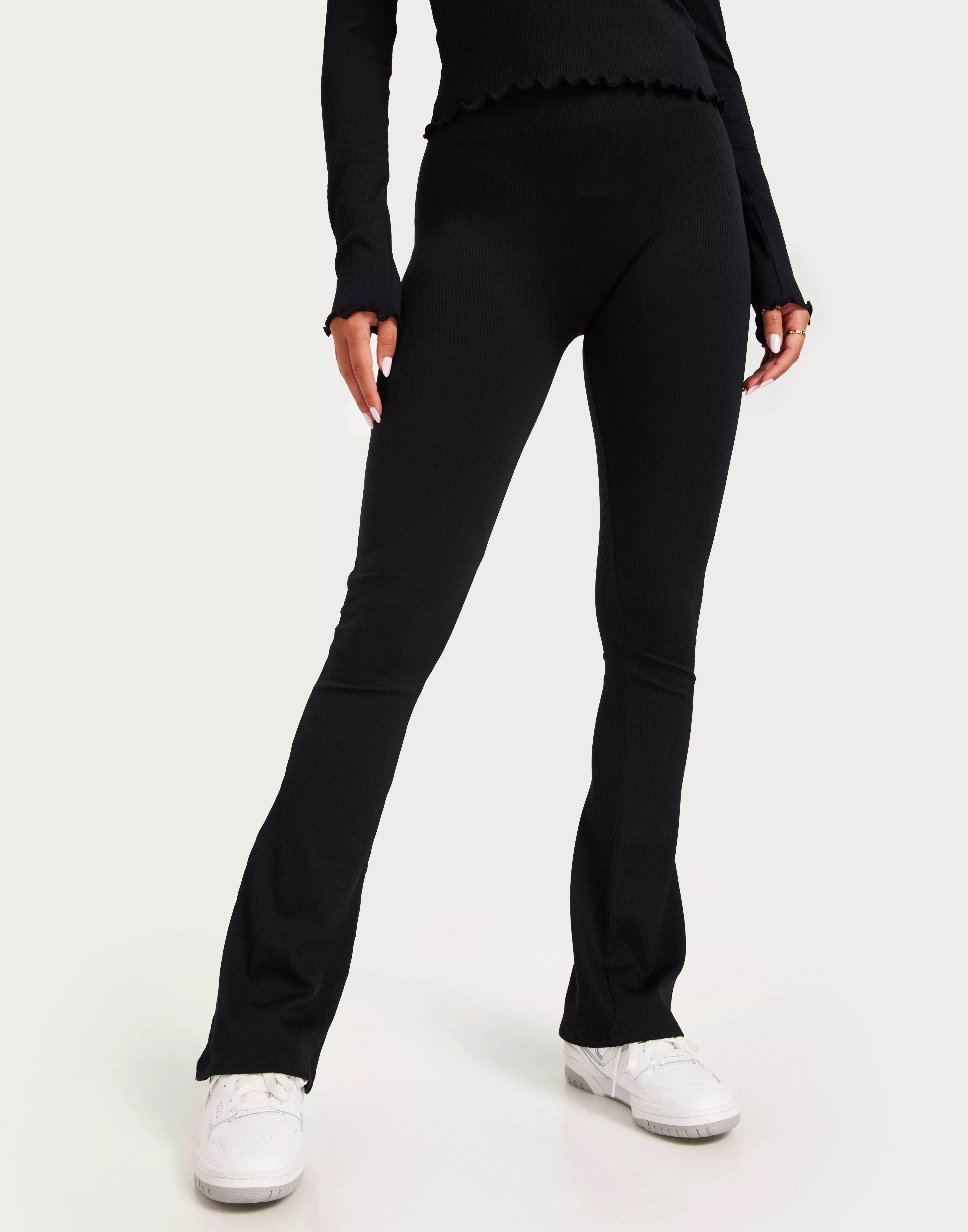 Buy Nelly Soft Rib Fitted Pants - Black