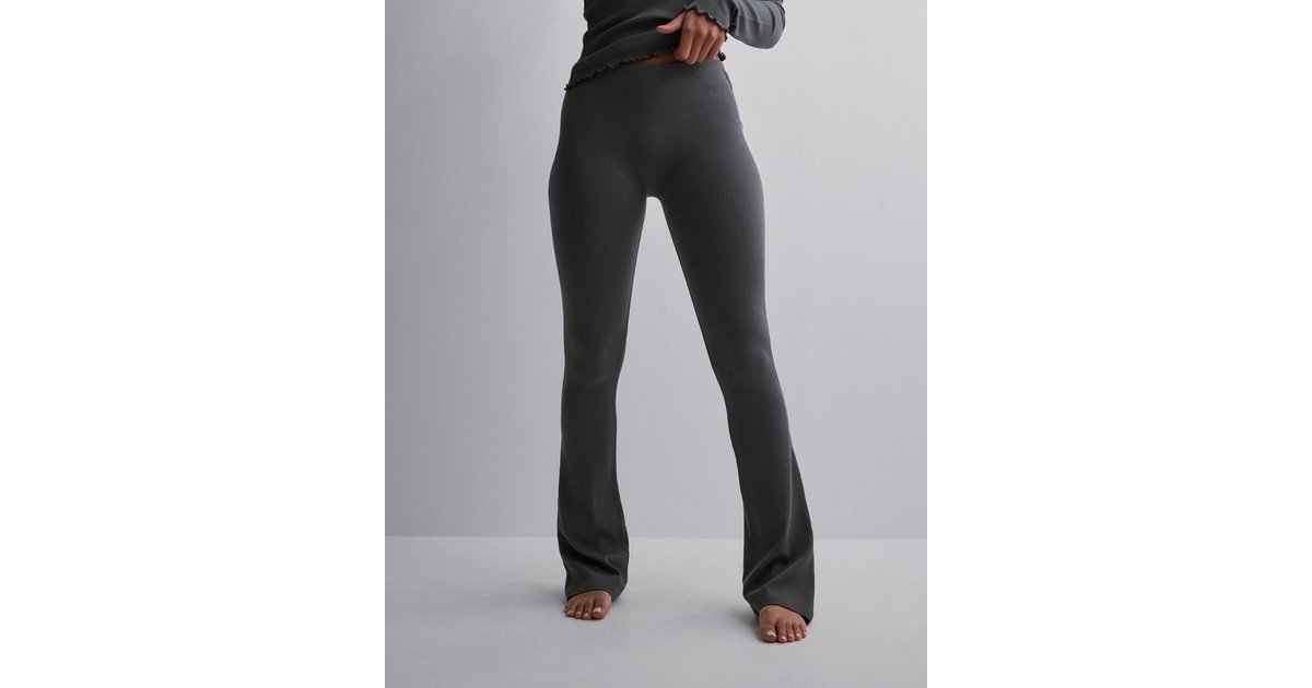 Buy Nelly Soft Rib Fitted Pants - Grey