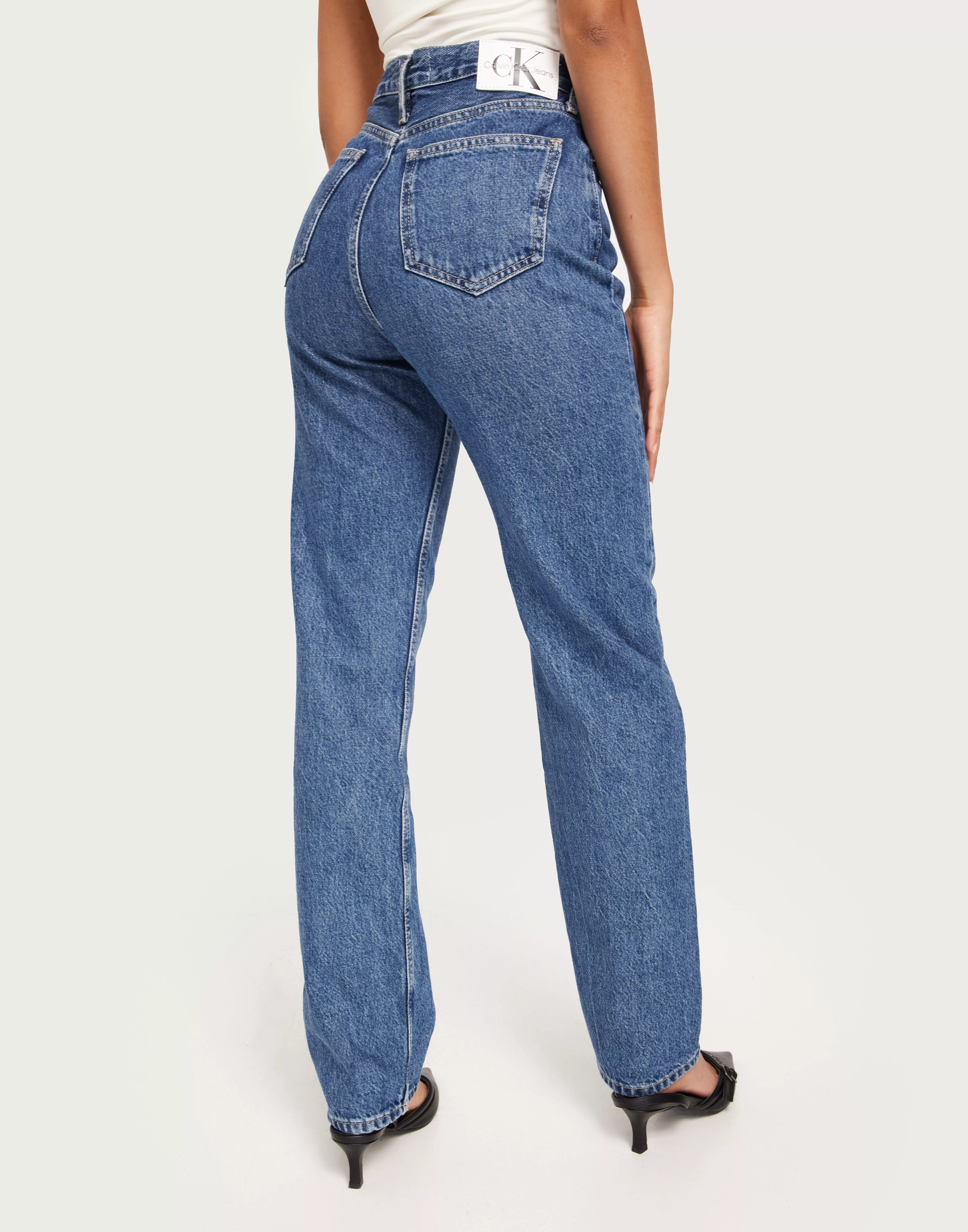 Calvin klein high cheap rise straight leg jeans