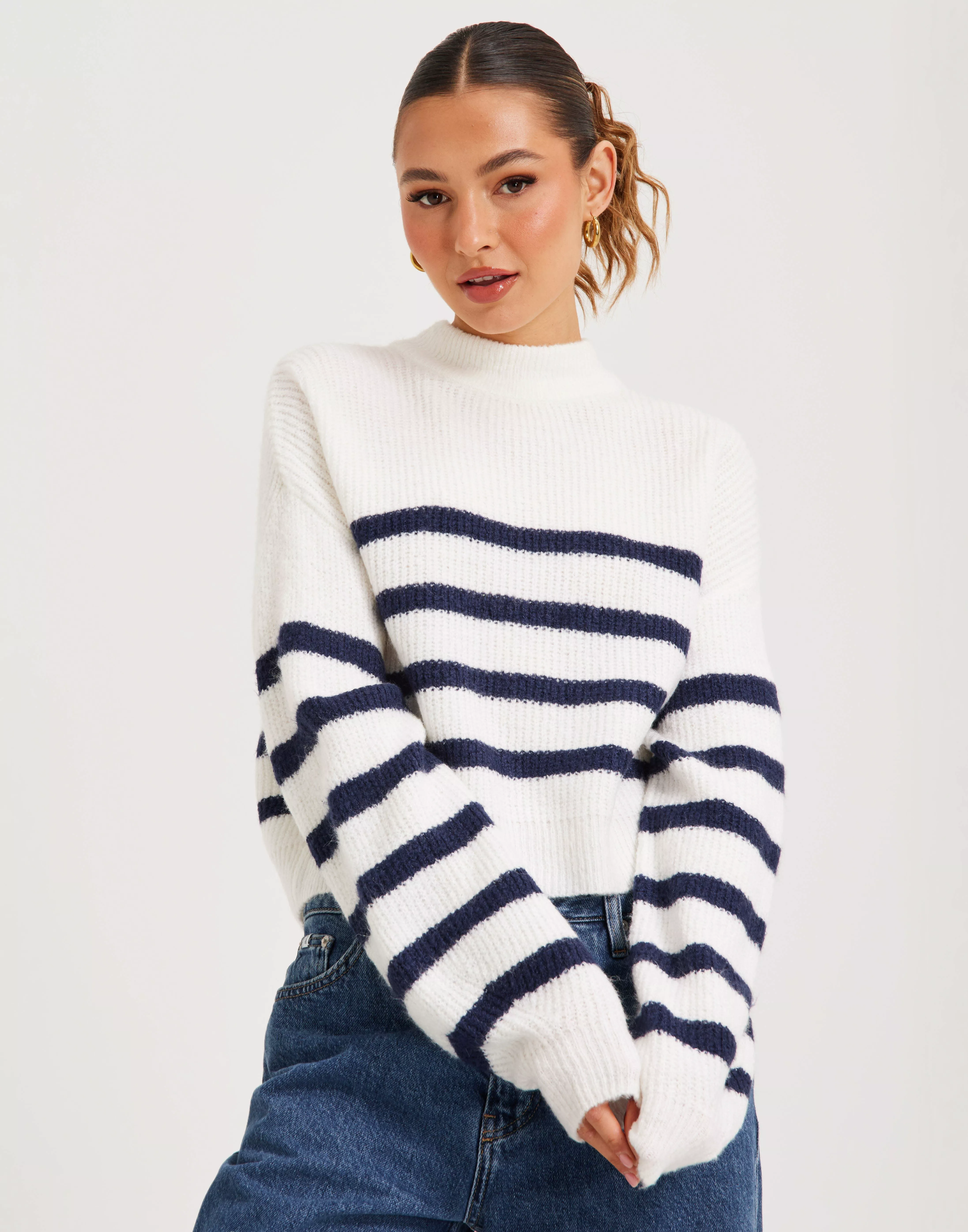 Soft knit crew neck sweater