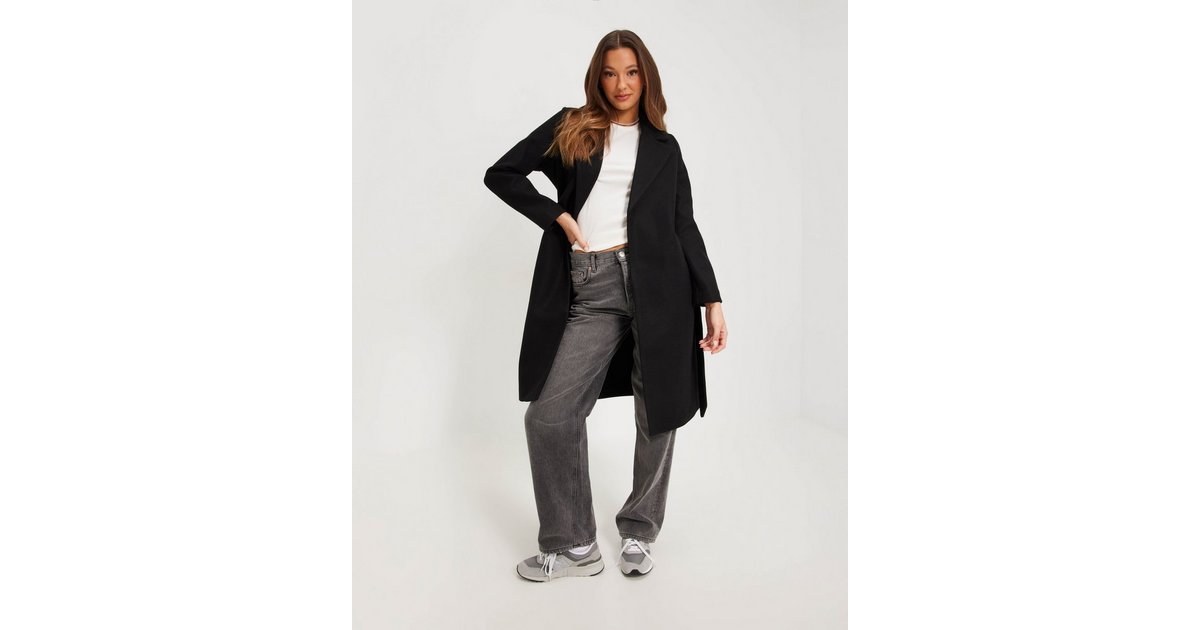 Buy Vero Moda VMVINCEMILAN LONG COAT BOOS CP - Dark Grey Melange