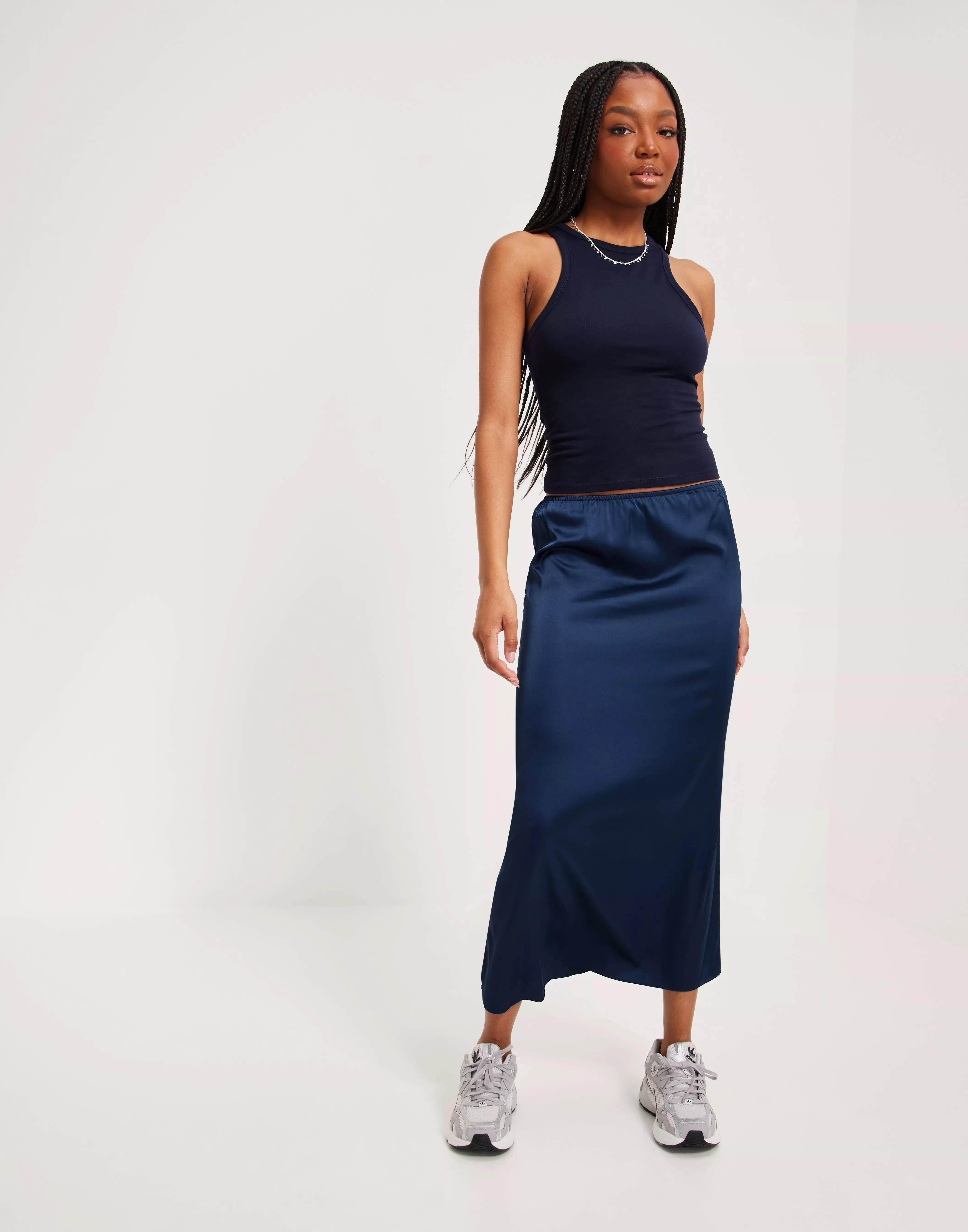 Satin 2025 skirt navy