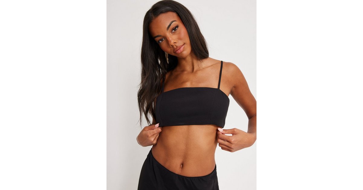 Buy Only ONLABBA S/L STRAP CROPPED TOP CC TL - Black