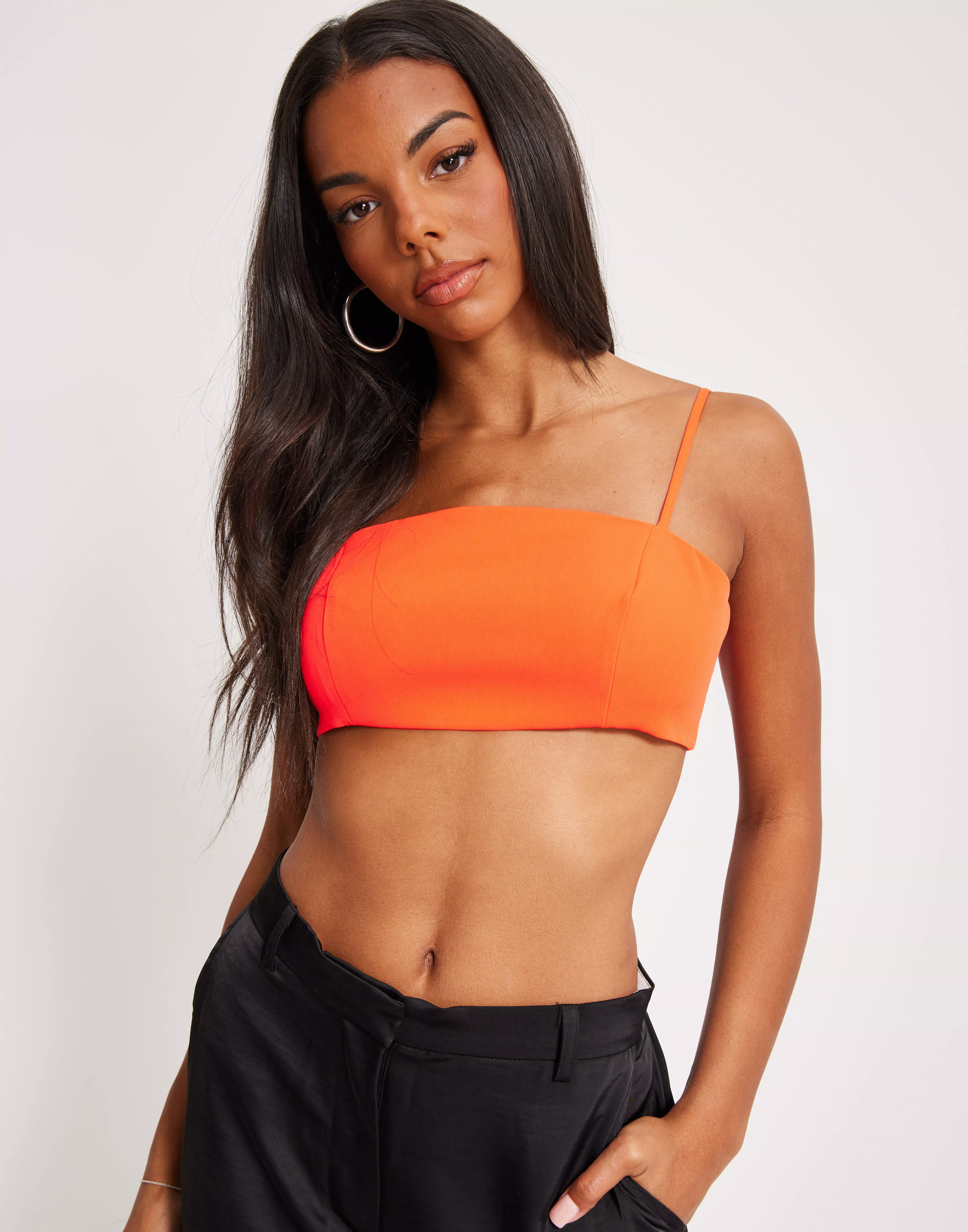 Buy Only ONLABBA S/L STRAP CROPPED TOP CC TL - Cherry Tomato