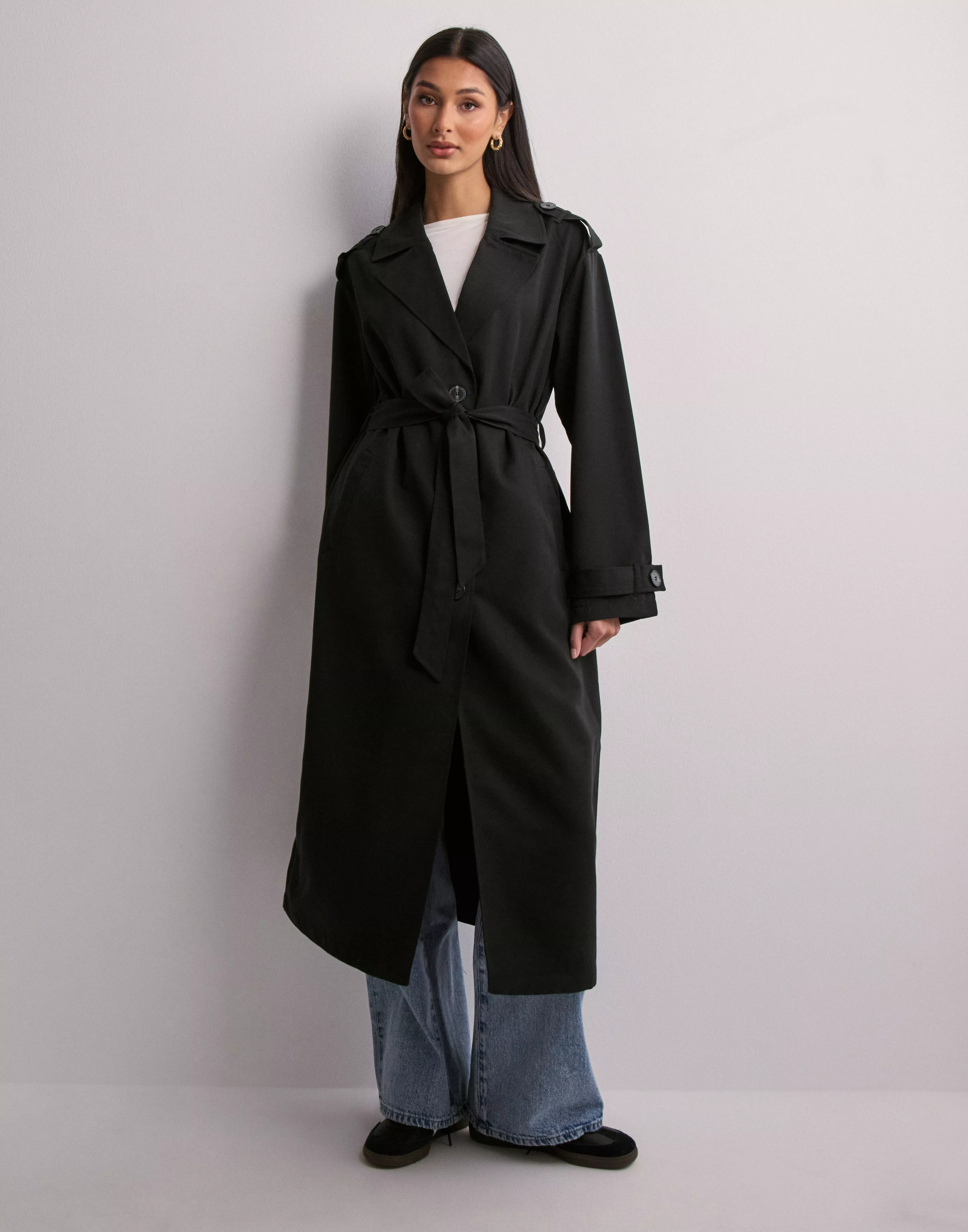 ONLLINE Buy Only - X-LONG NOOS TRENCHCOAT Black OTW