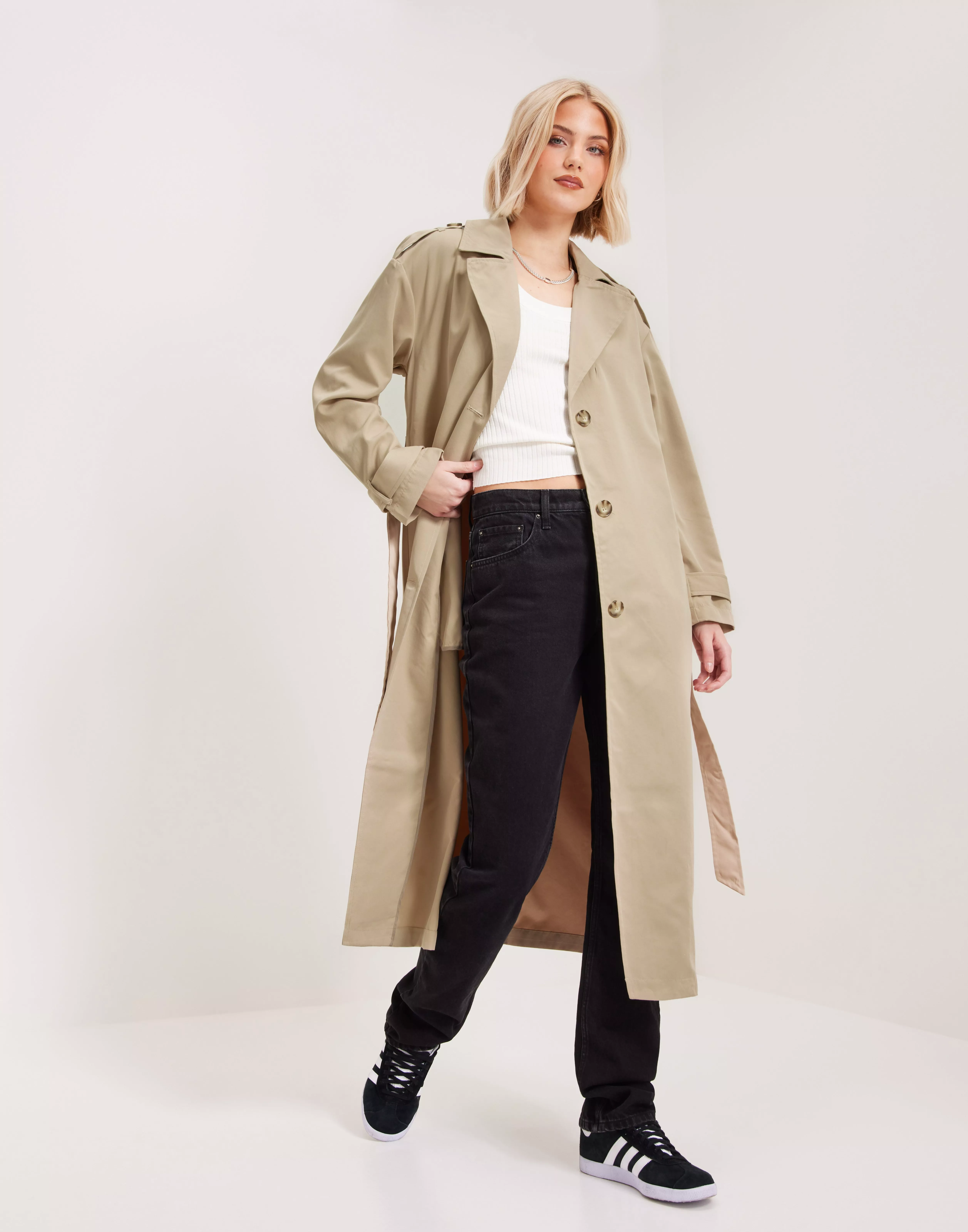 Buy Only ONLLINE X-LONG TRENCHCOAT OTW NOOS - Humus | Nelly.com