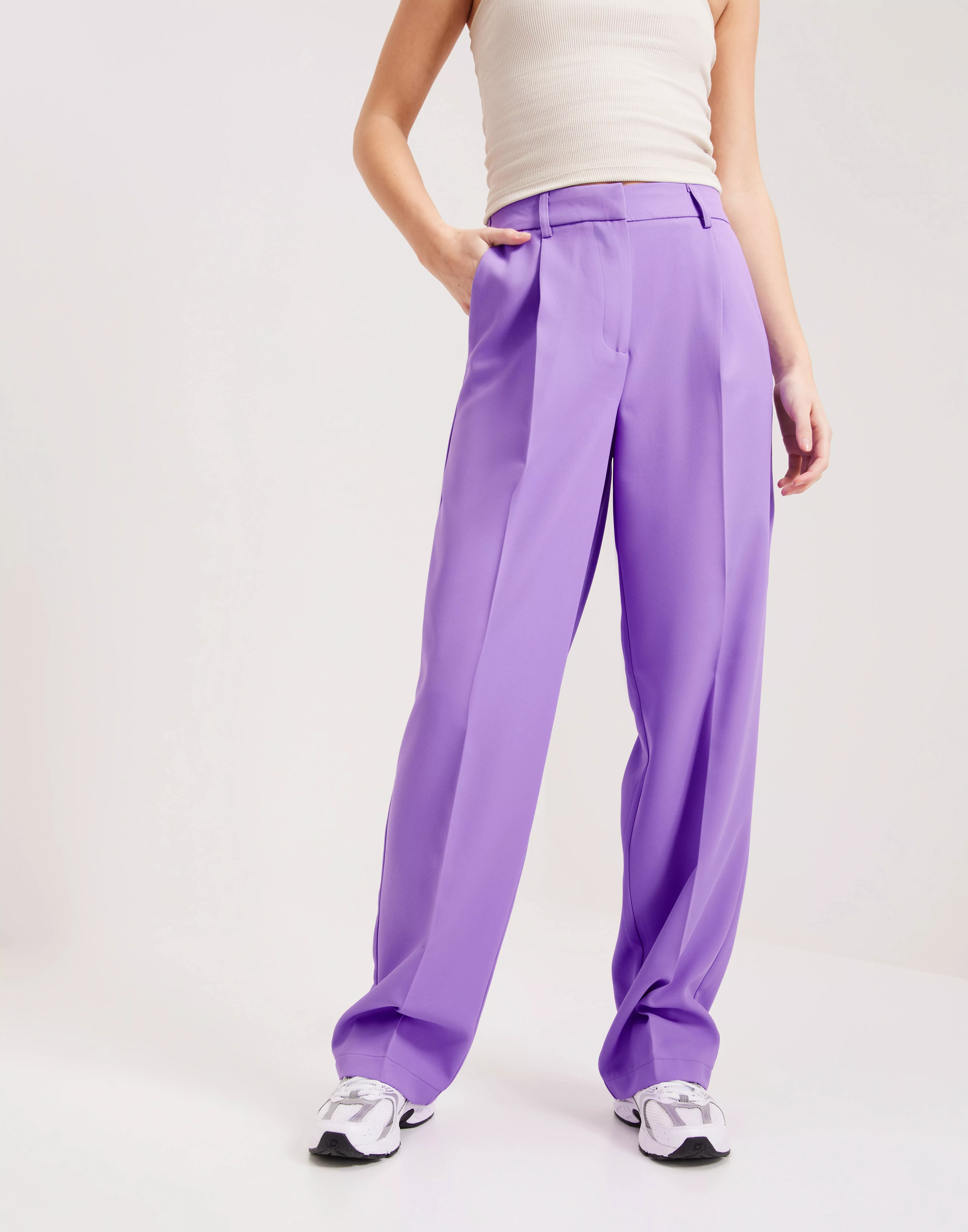 Buy Pieces PCBLAYKE HW WIDE LEG PANT - Paisley Purple