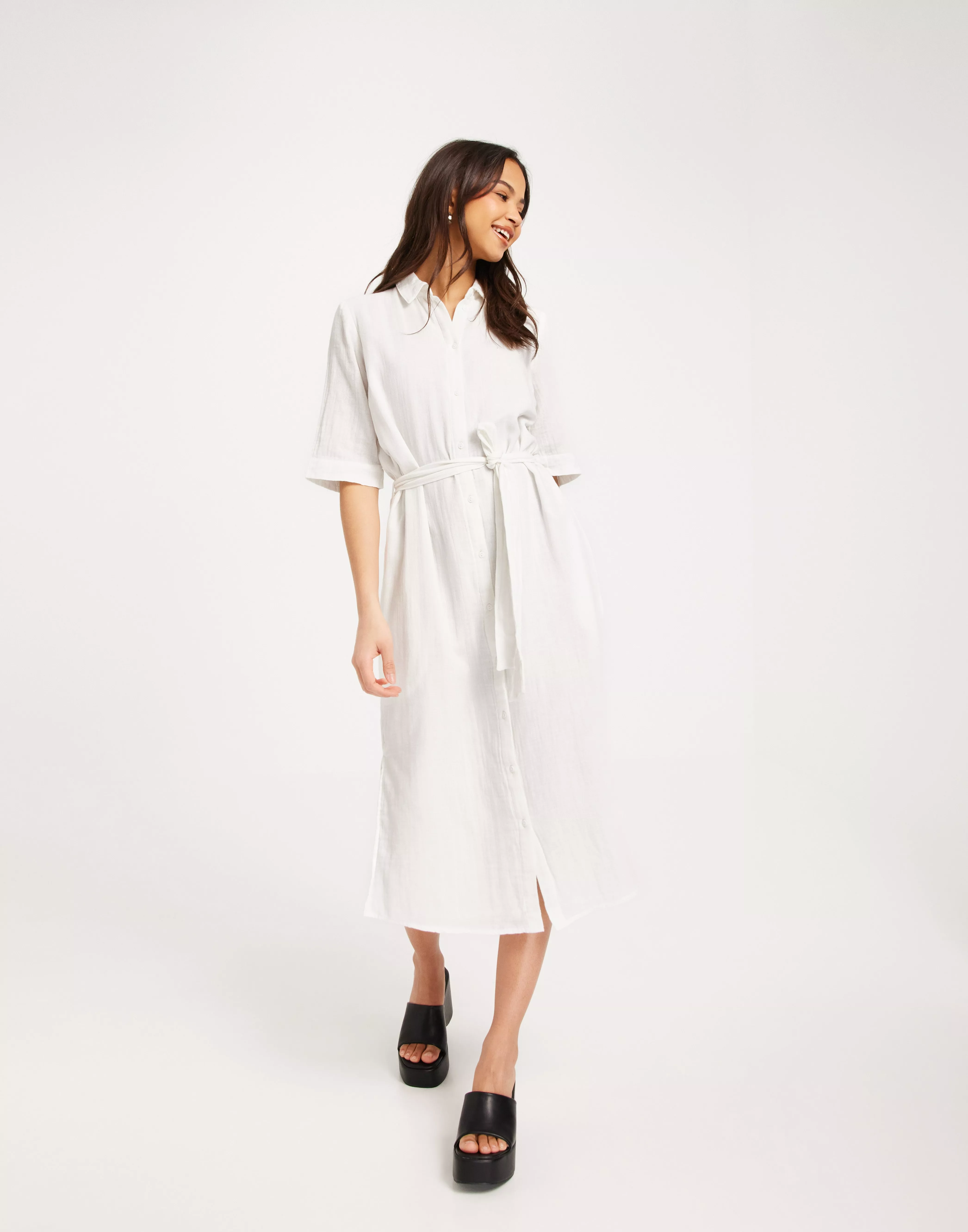 PCSTINA 2 4 MIDI SHIRT DRESS SWW BC