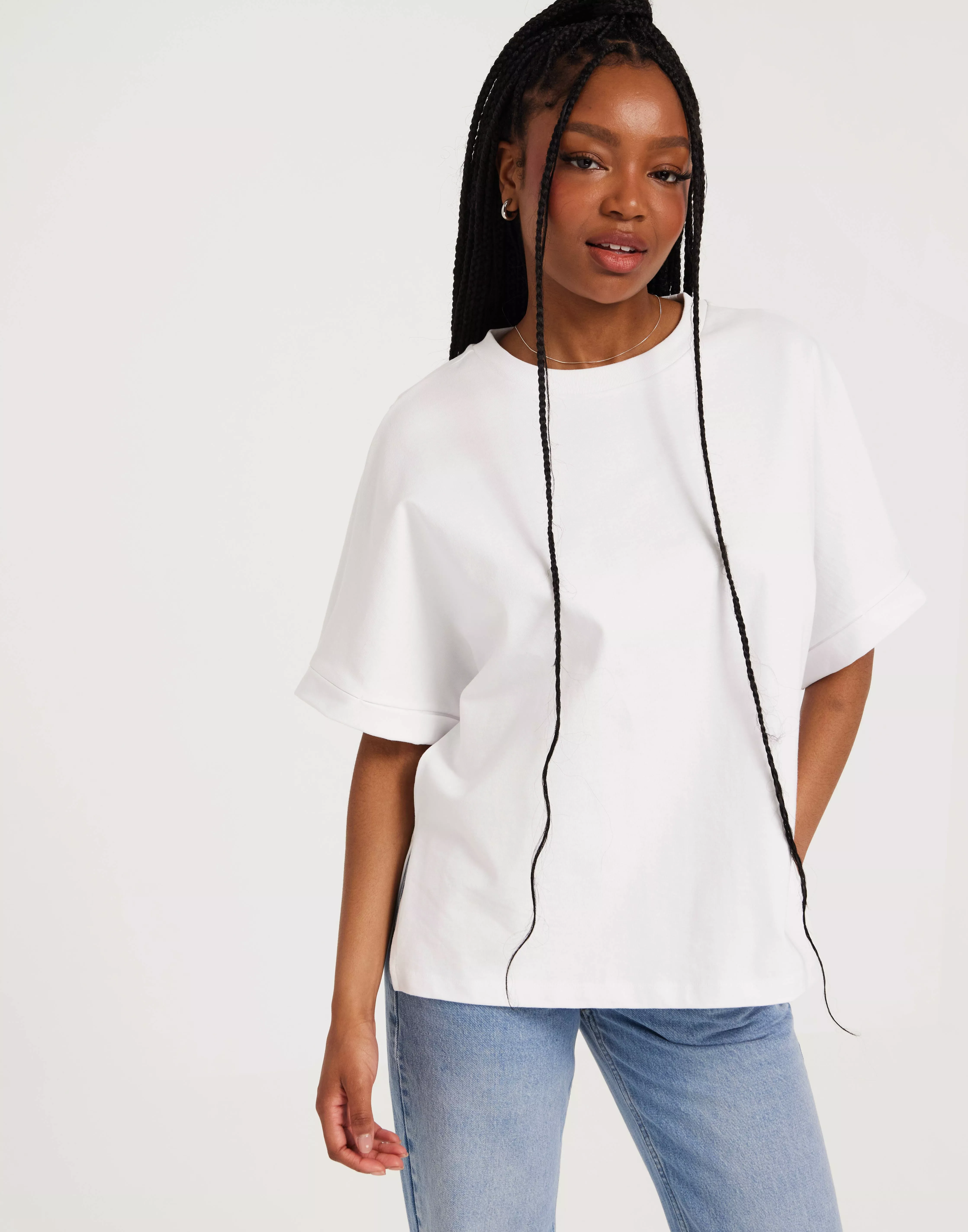 Buy Pieces PCMIBBA SS OVERSIZED TEE D2D - Bright White