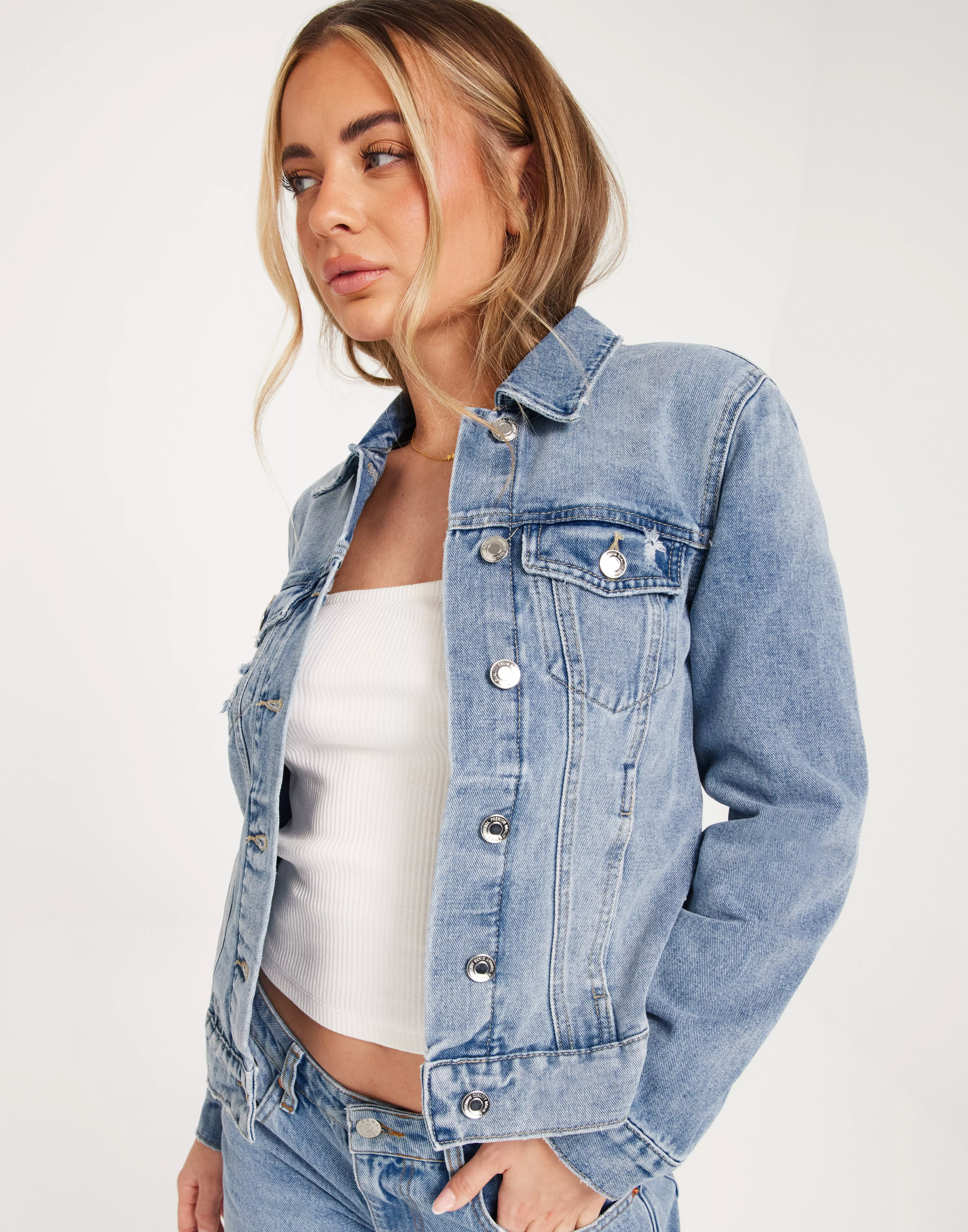 Køb Vero Moda VMZORICA LS DENIM JACKET MIX NOOS - Light Denim | Nelly.com