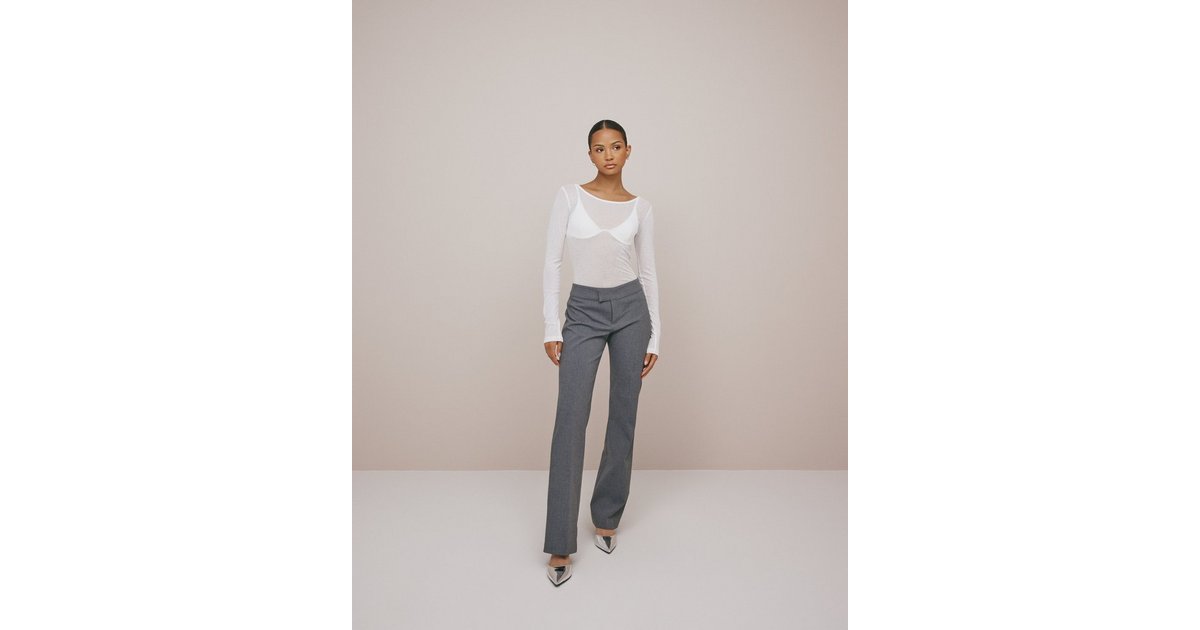 Buy Nelly Keep It Up Low Waist Suit Pants - Grey