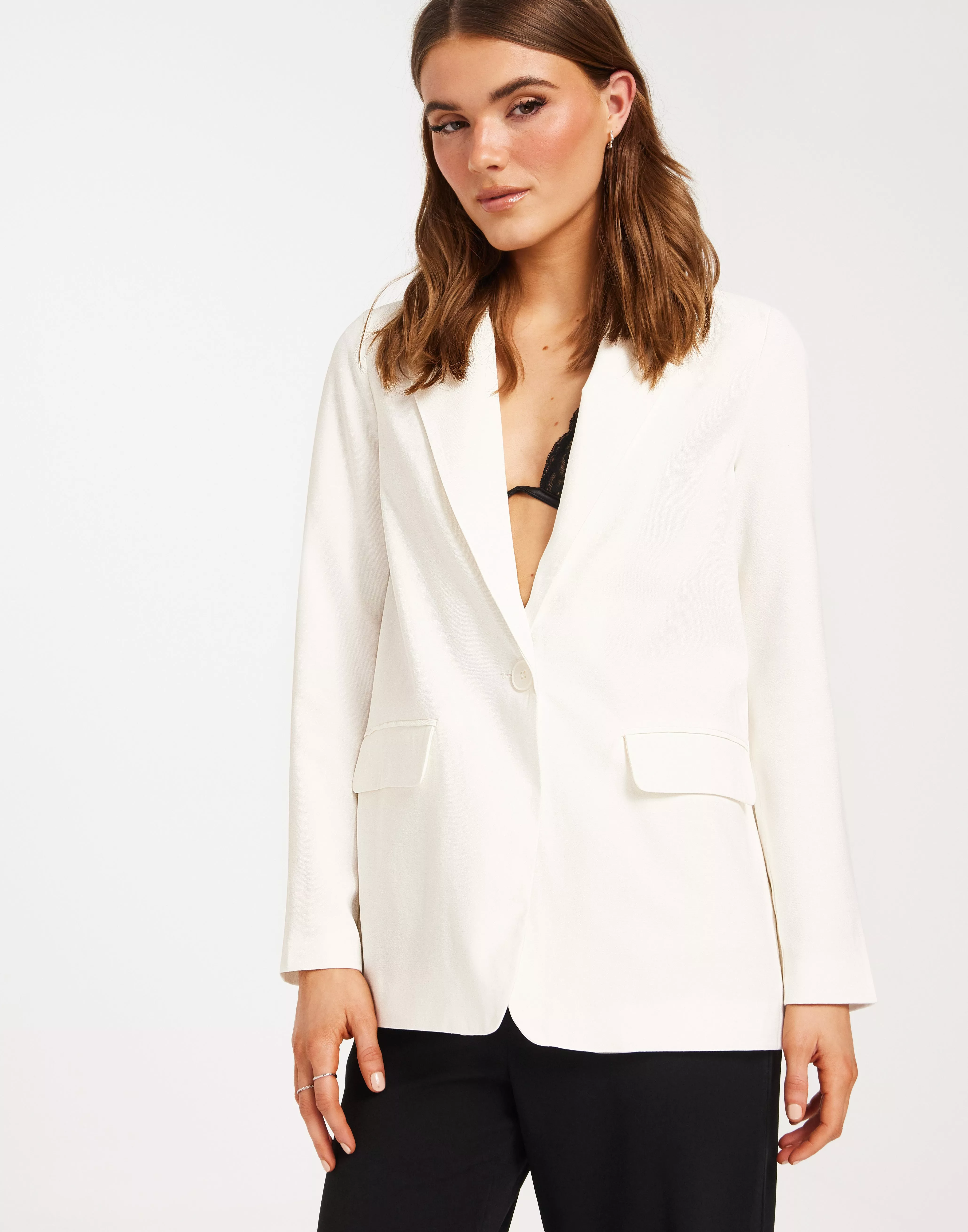 Moda Vero VMCARMEN - Buy White LS BLAZER LOOSE Snow NOOS