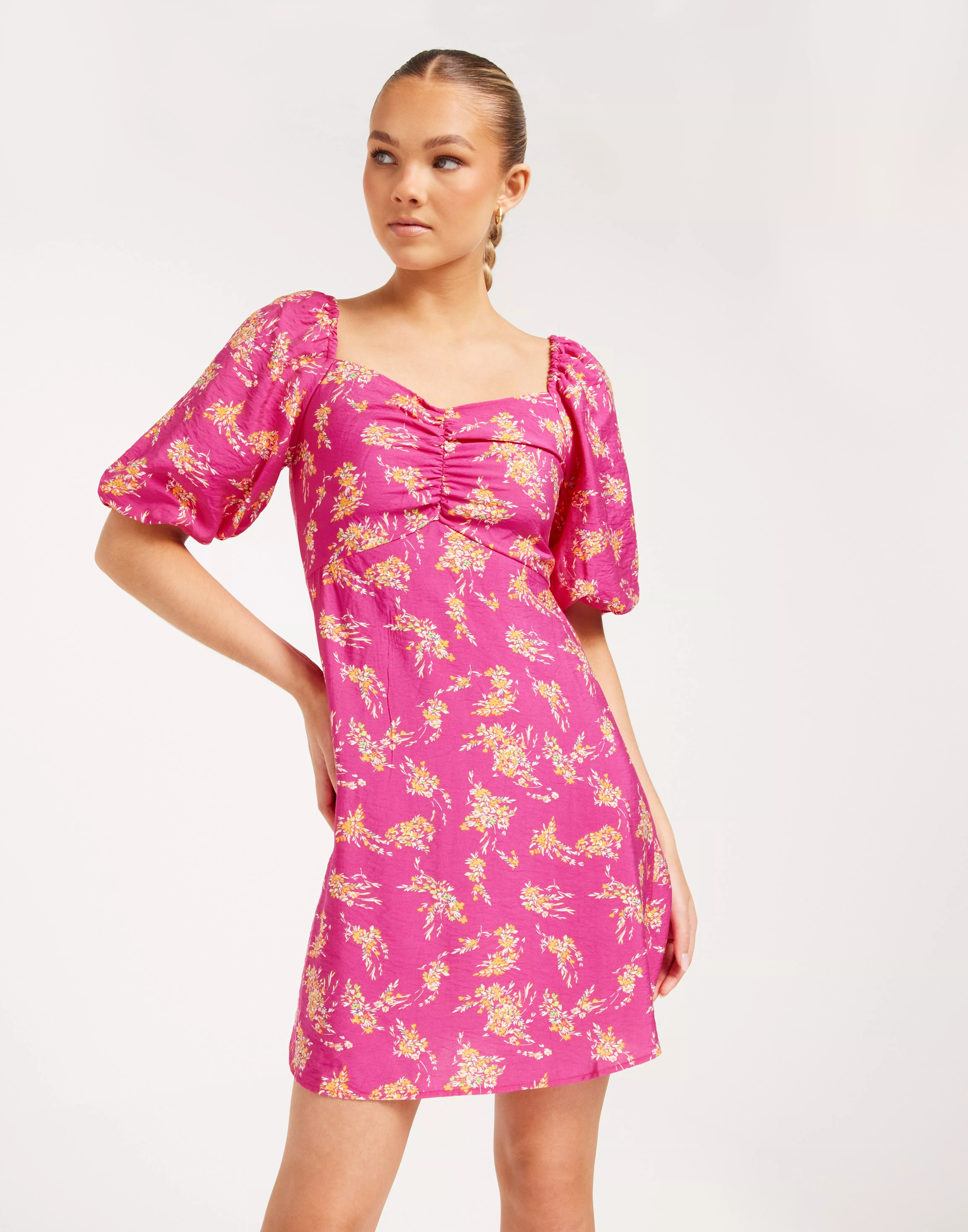 Buy Vero Moda VMHIA ANEA 2/4 SHORT DRESS WVN CE C - Pink Yarrow Hia |