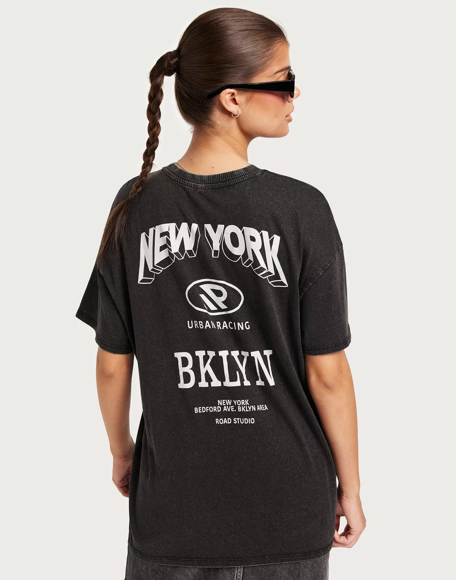 Black Logo New York Oversized T-Shirt