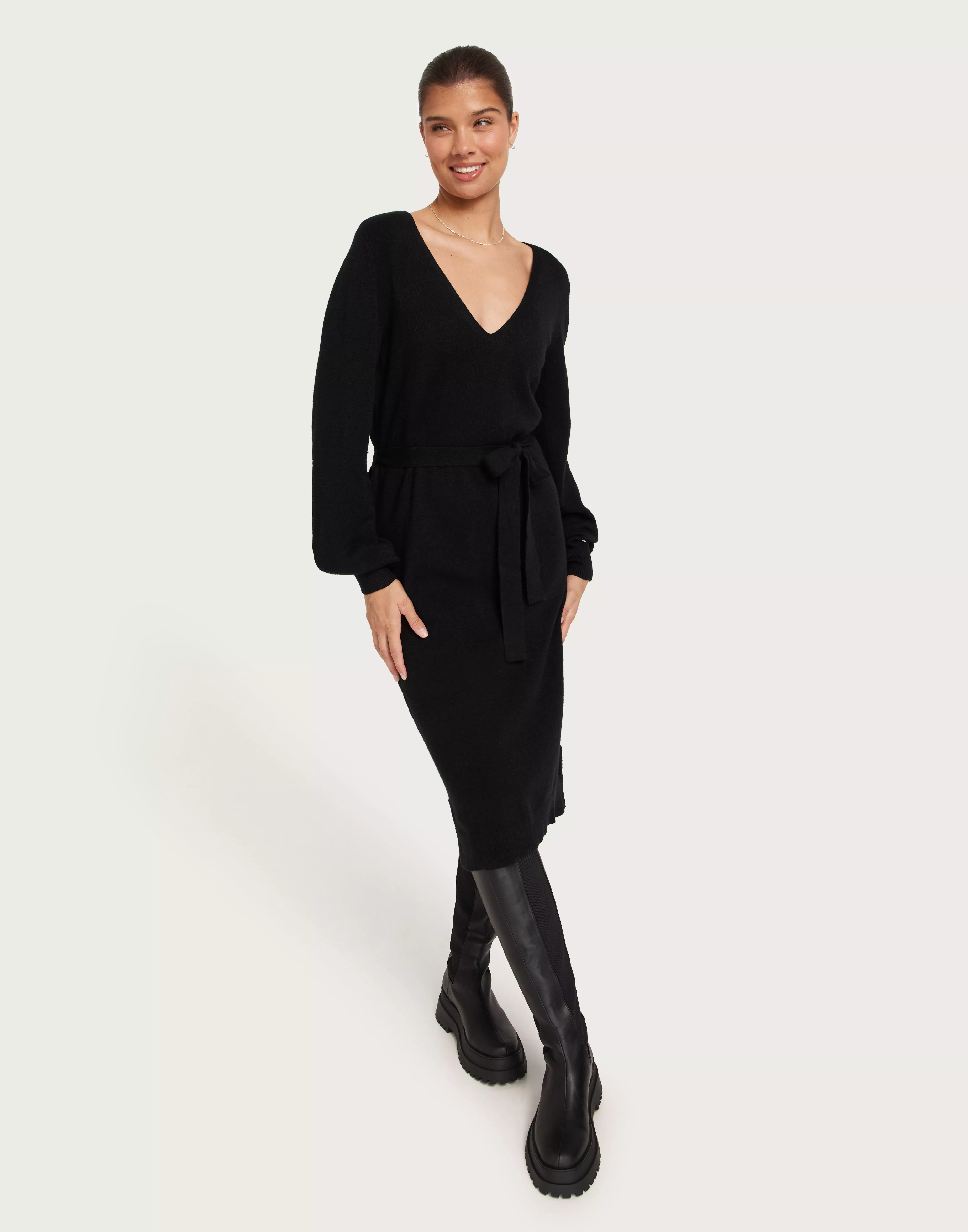 Buy Vila VIRIL REV V-NECK - KNIT Black - NOOS DRESS