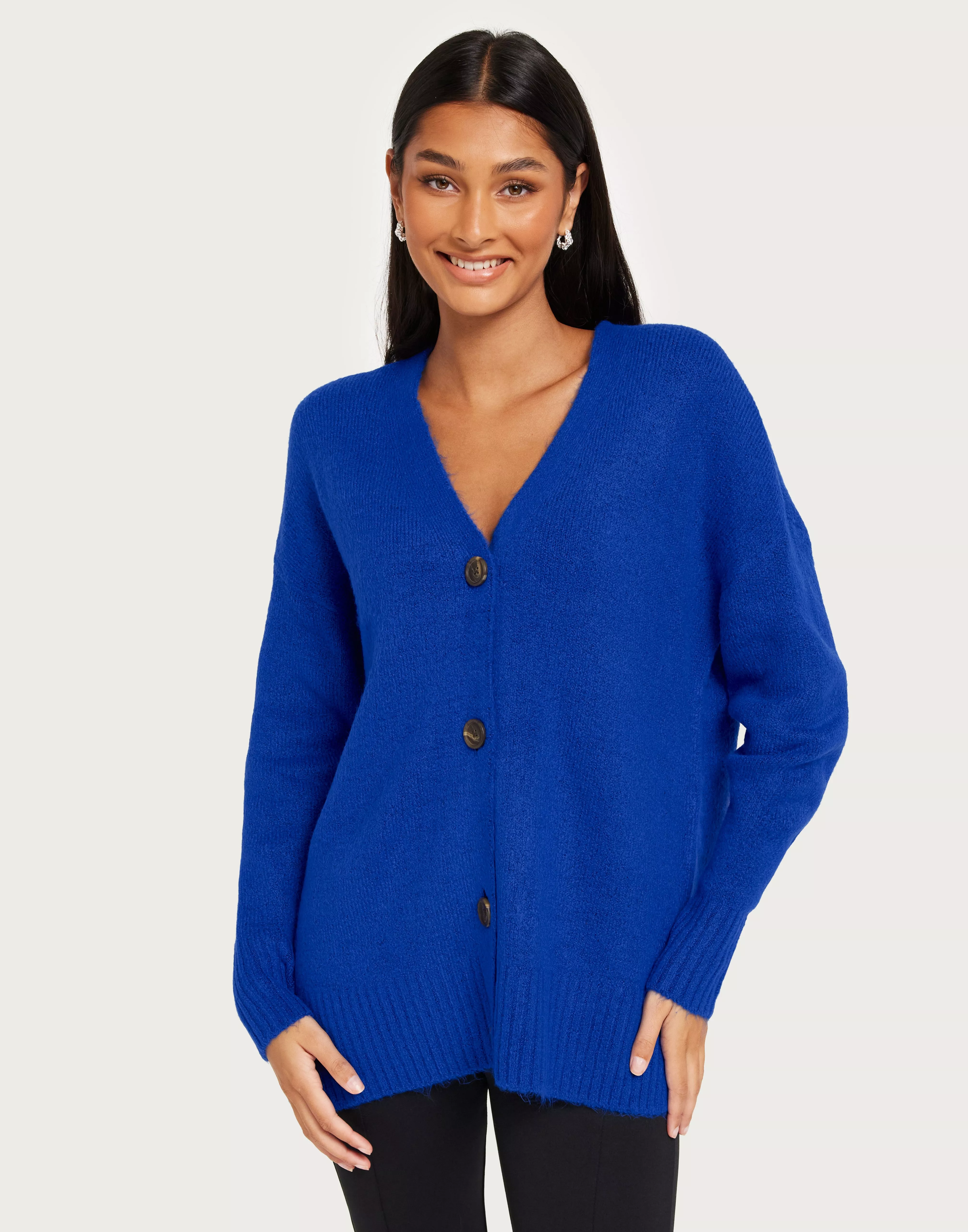 Electric blue outlet cardigan