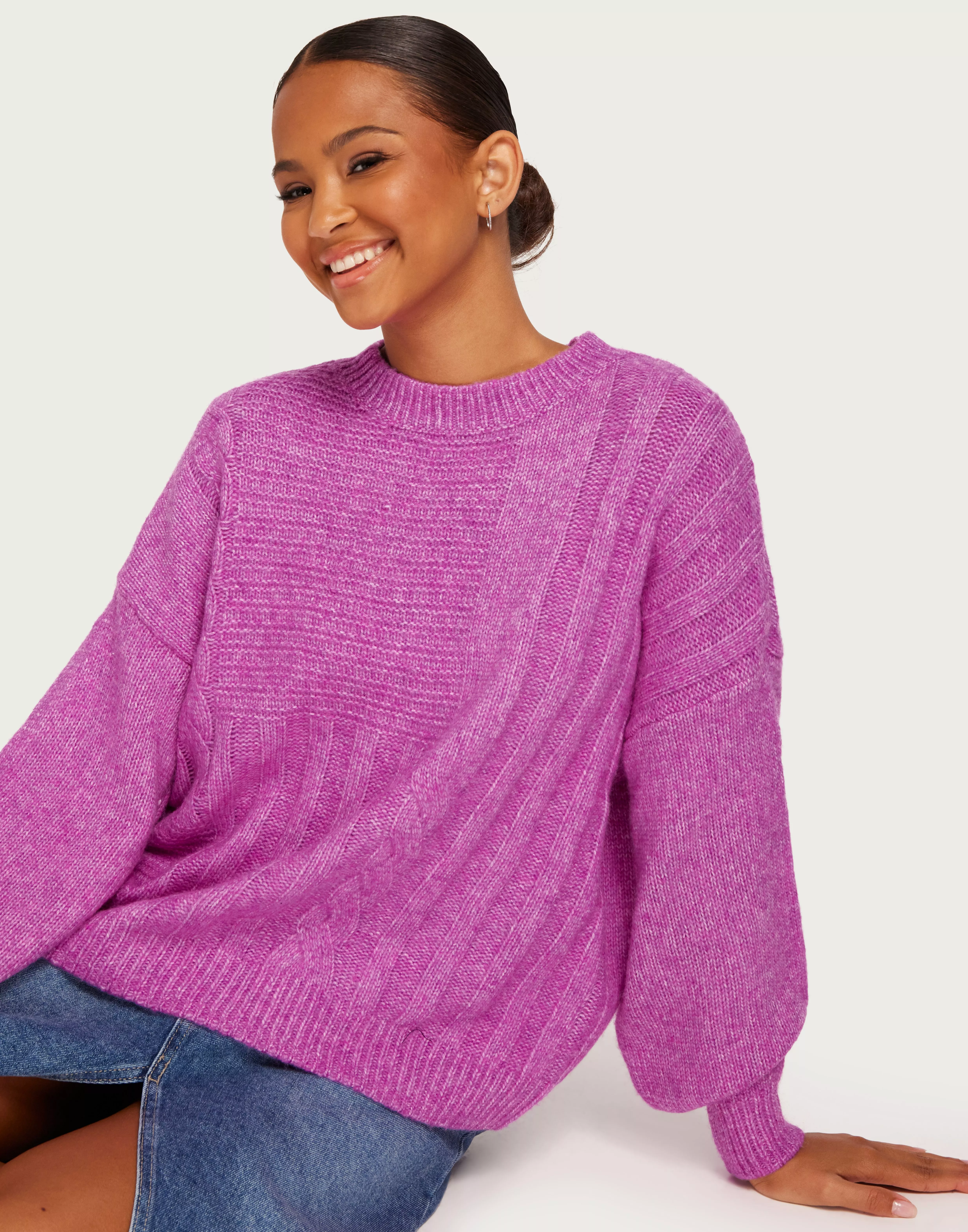 PCJAYLEE LS MOCK NECK KNIT BC