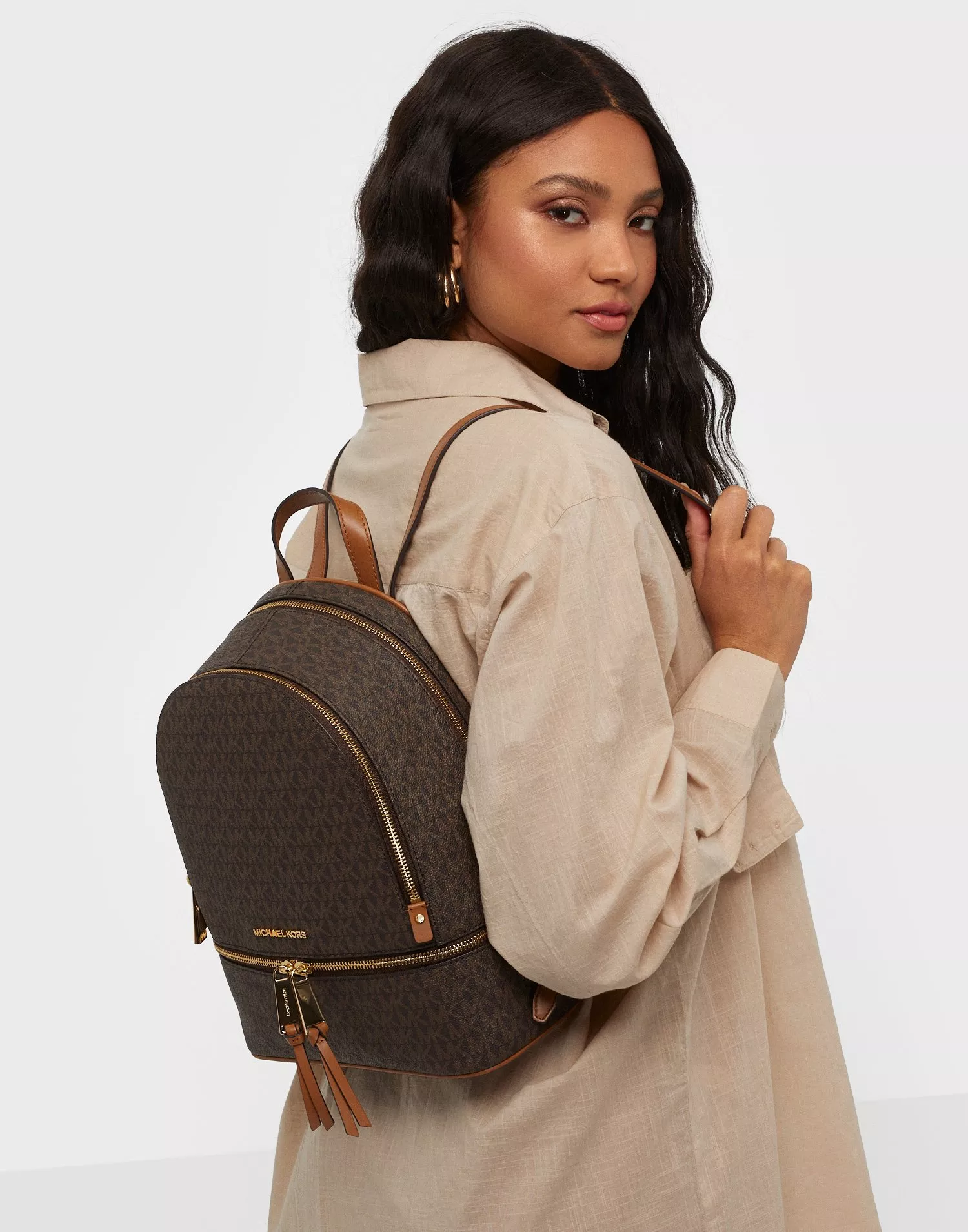 Buy Michael Kors ZIP BACKPACK - Brown | Nelly.com