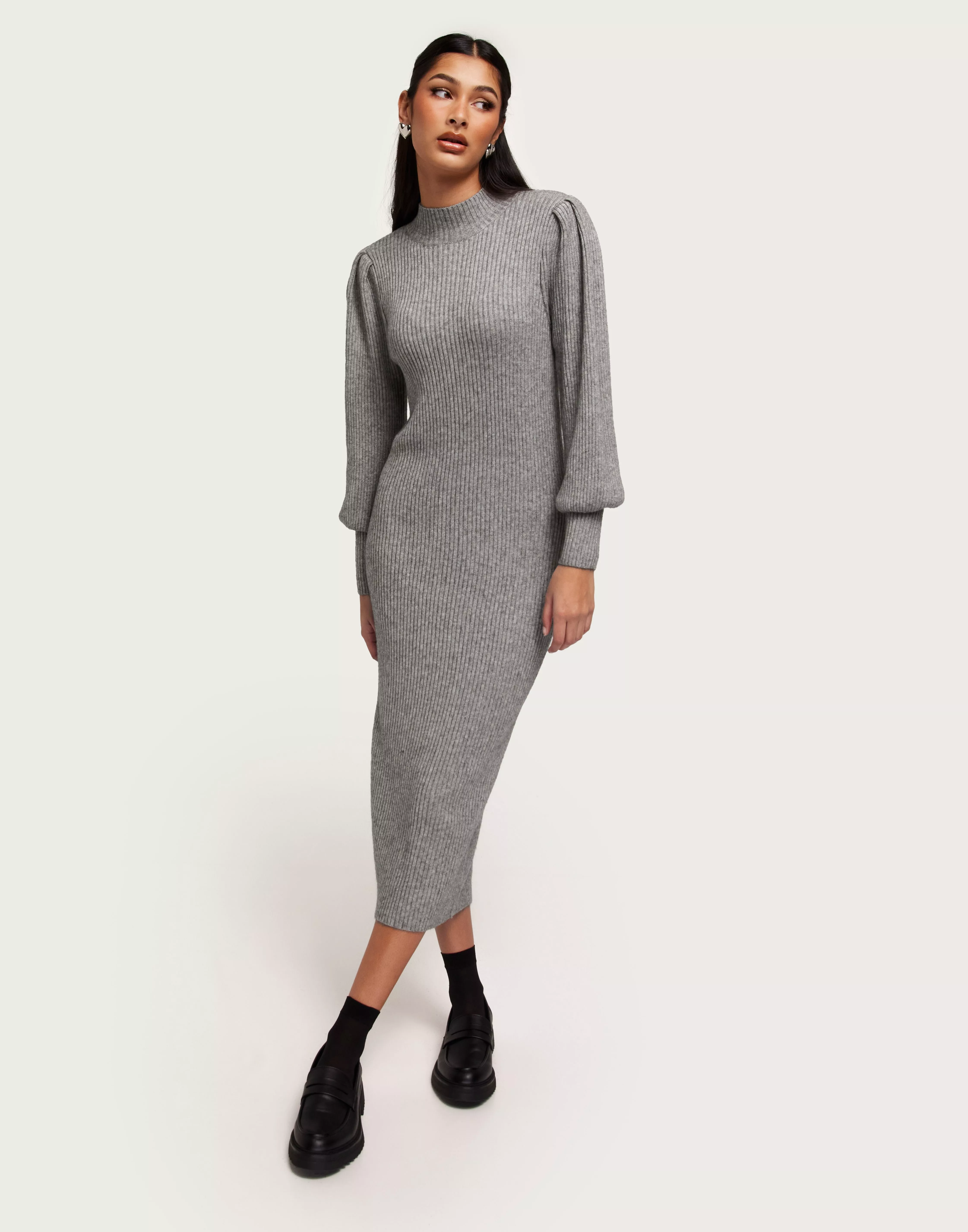 ONLKATIA L/S PUFF LONG SLIT DRESS E