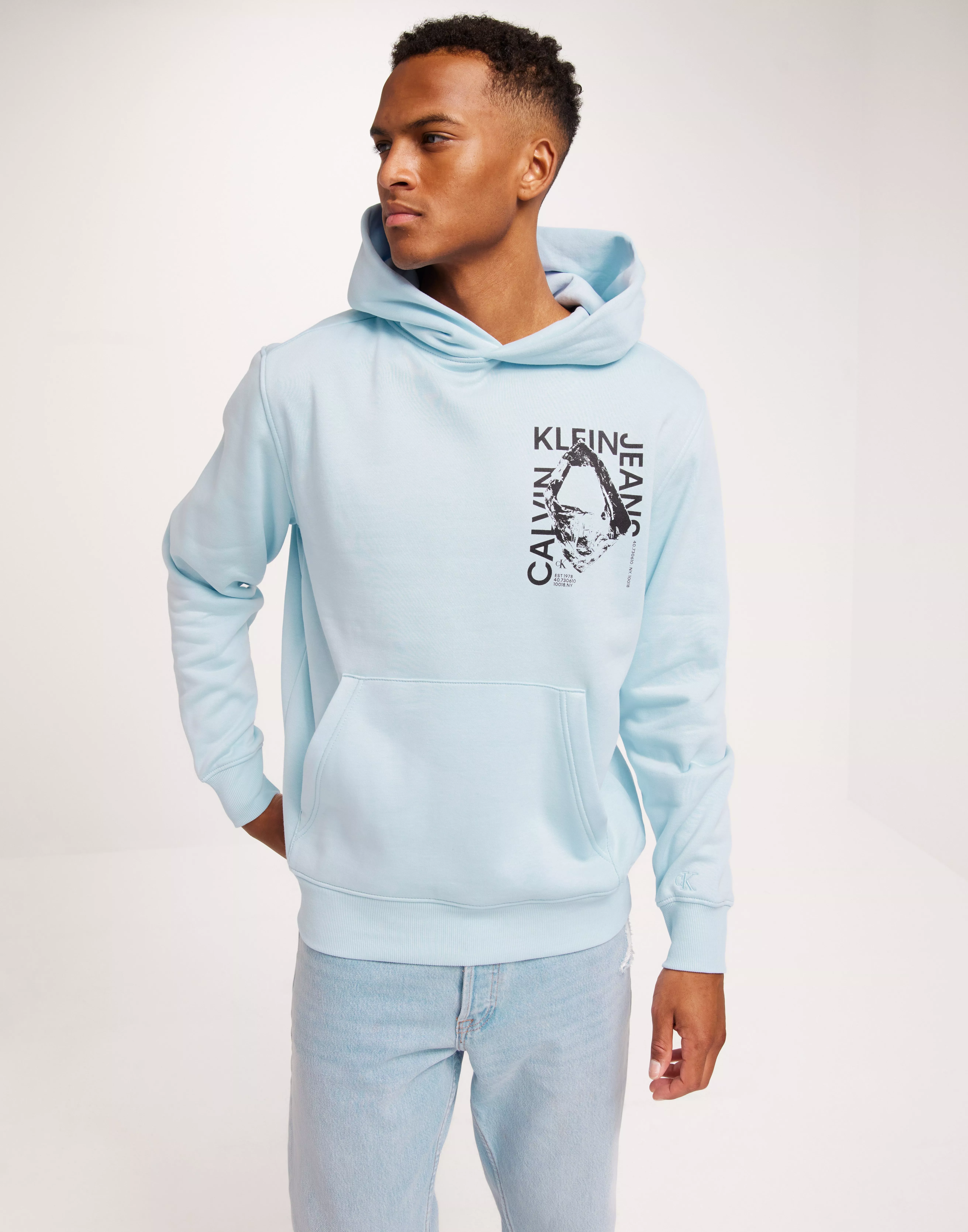 Calvin klein light clearance blue hoodie