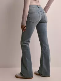 Gina Tricot LOW WAIST - Bootcut jeans - grey 