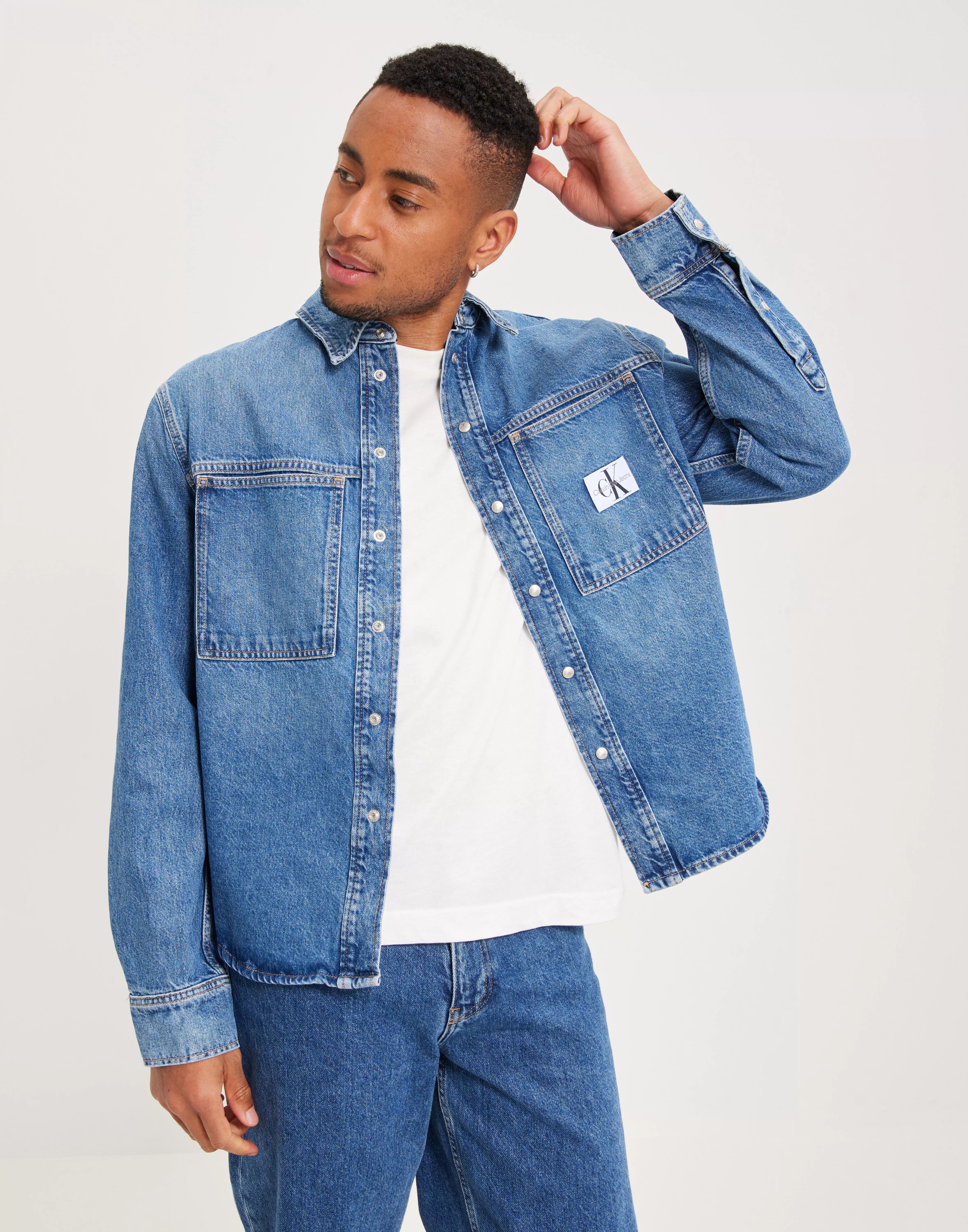 Buy Calvin Klein Jeans LINEAR DENIM SHIRT - Blue | NLYMAN