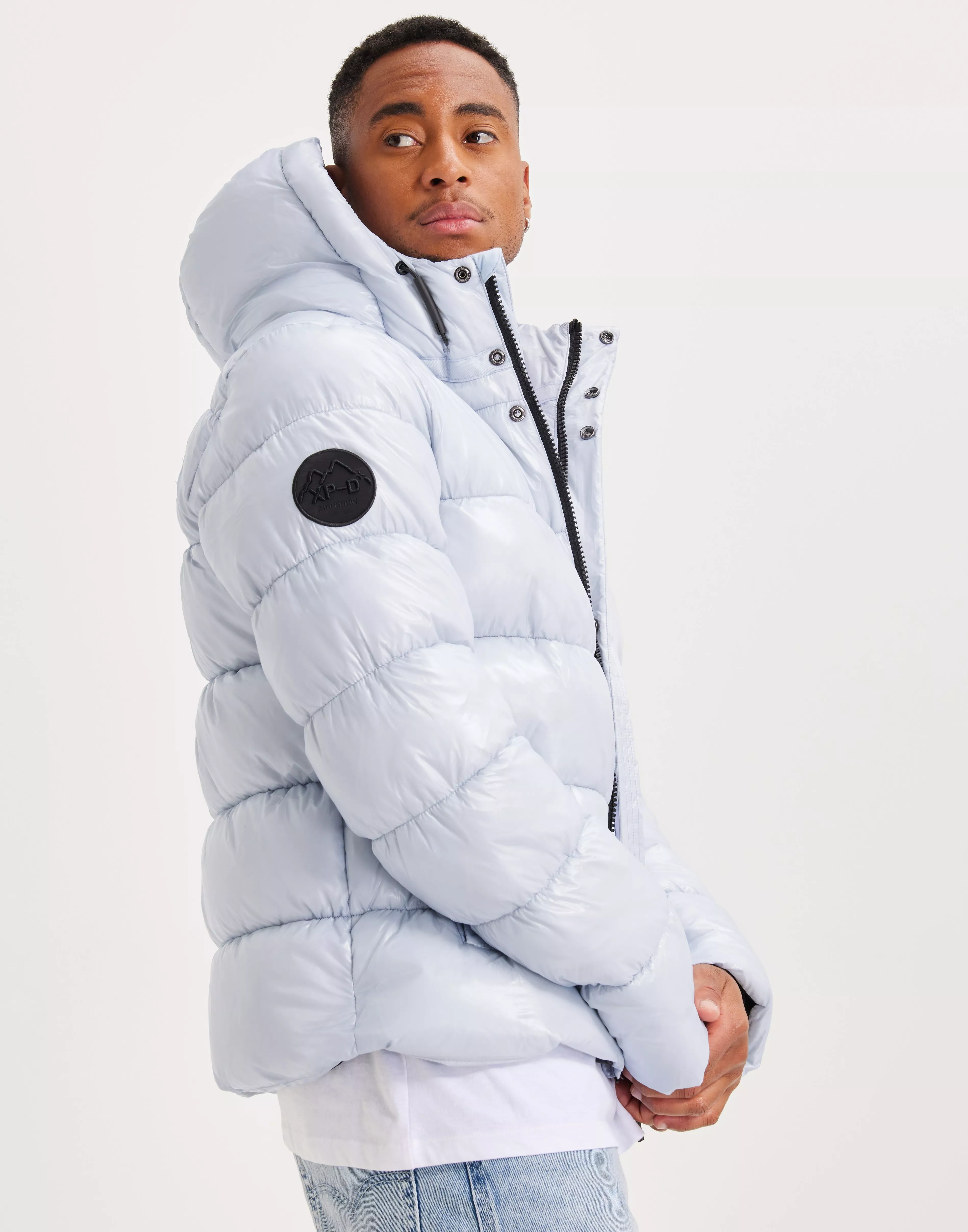 Superdry white shop puffer jacket