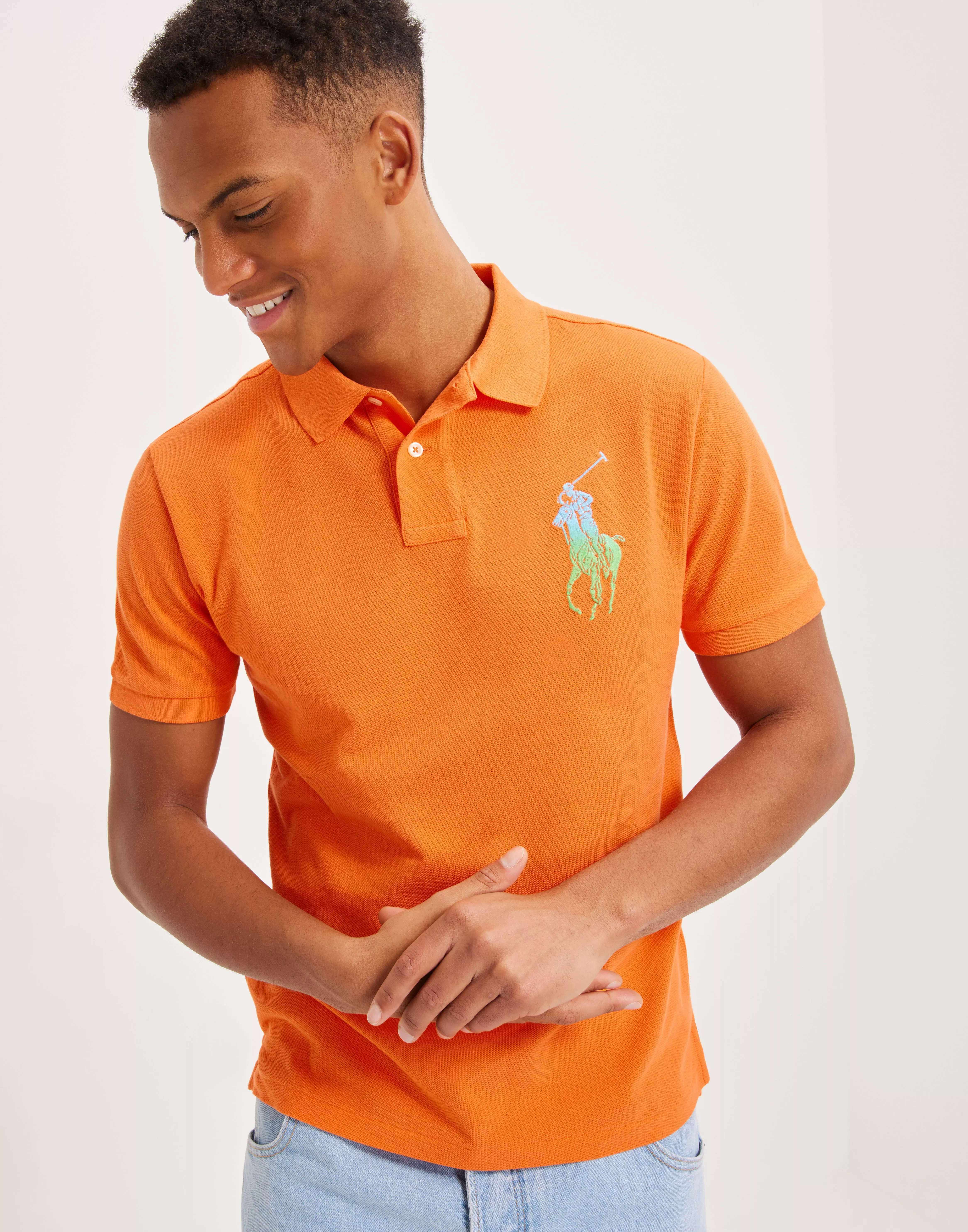 Orange polo clearance shirt ralph lauren